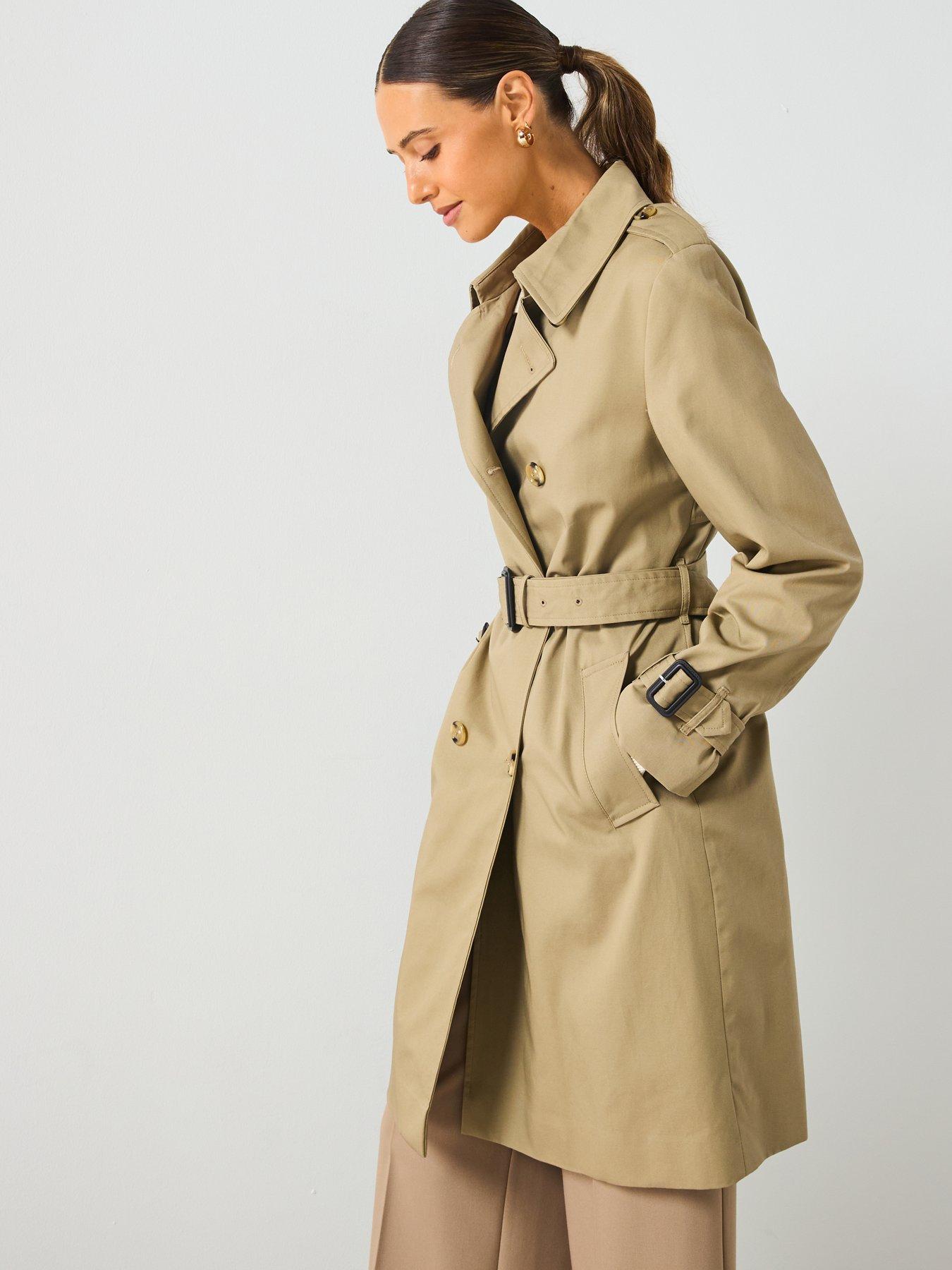 Image 5 of 6 of Mango Belted Trench Coat - Beige