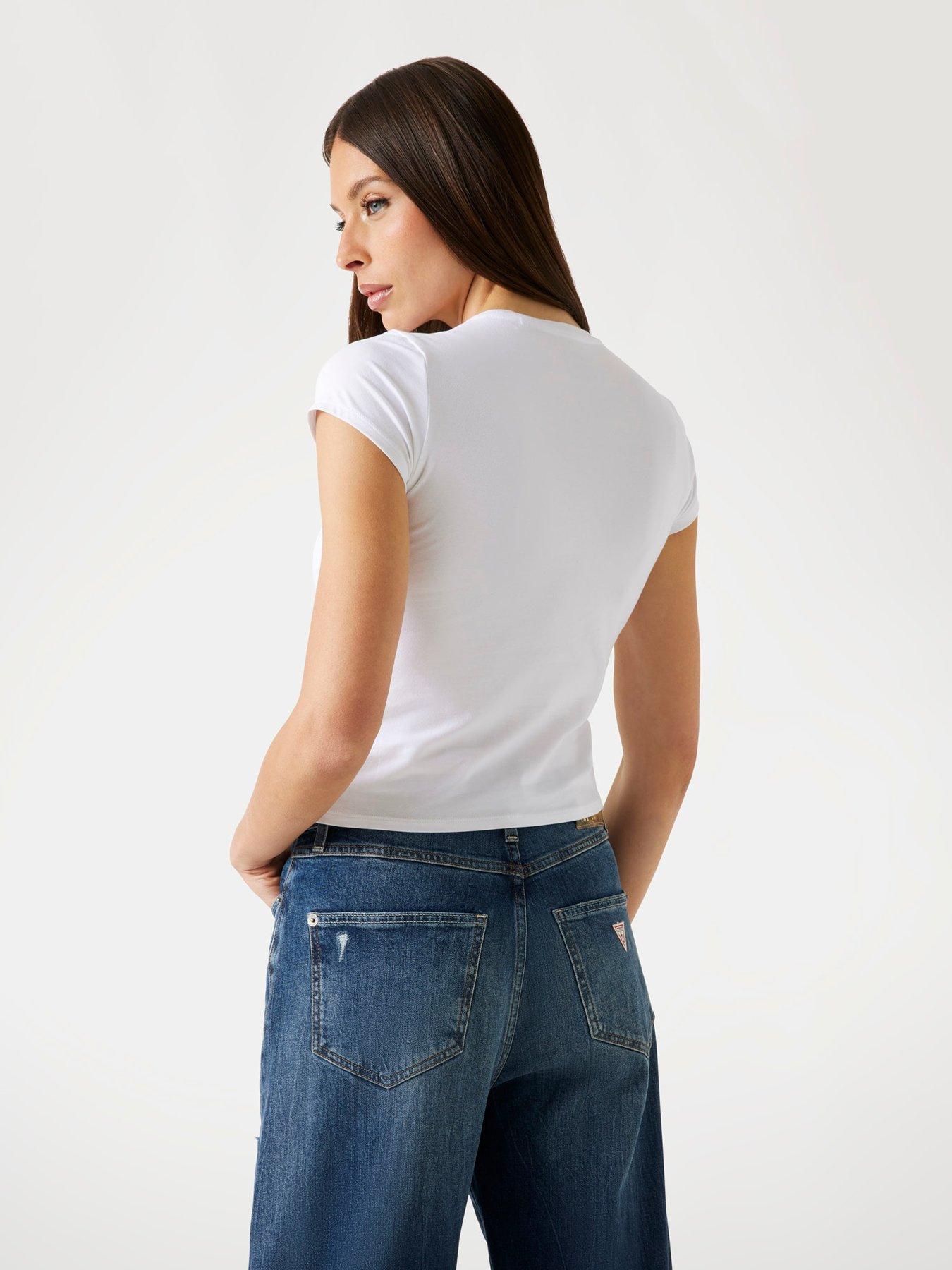  image of guess-short-sleeve-strawberry-t-shirt-white