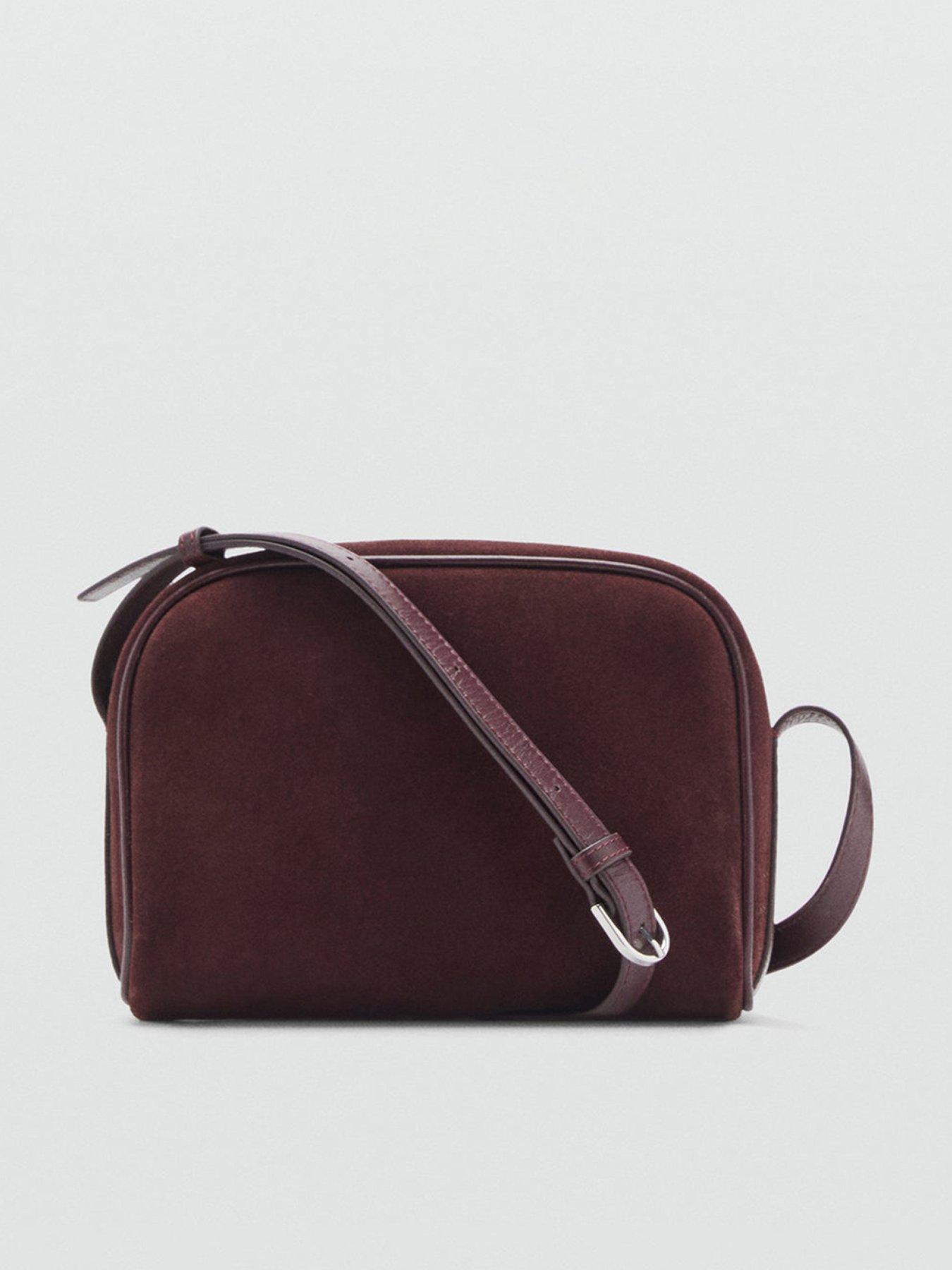undefined Suede Crossbody Bag - Red