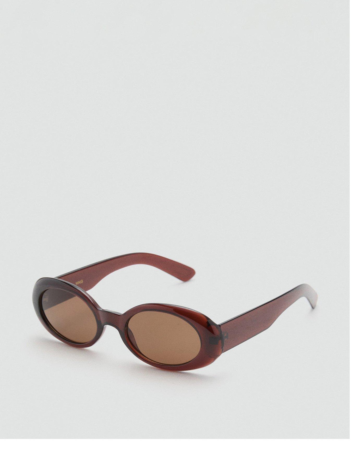 Image 1 of 4 of Mango Oval Frame Sunglasses
