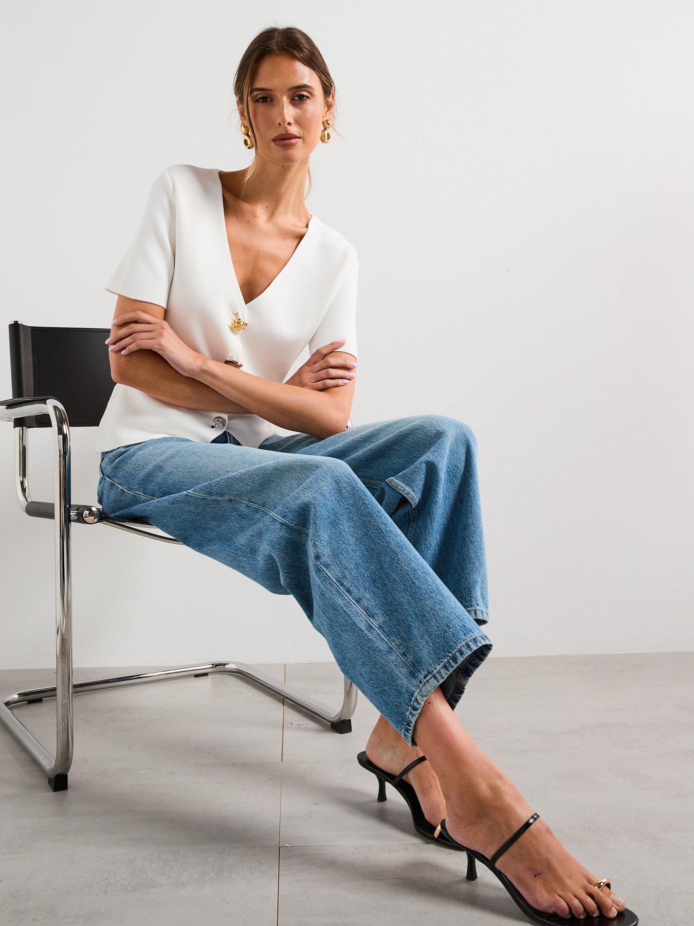 Image 6 of 6 of Mango High-Rise Balloon Jeans - Blue