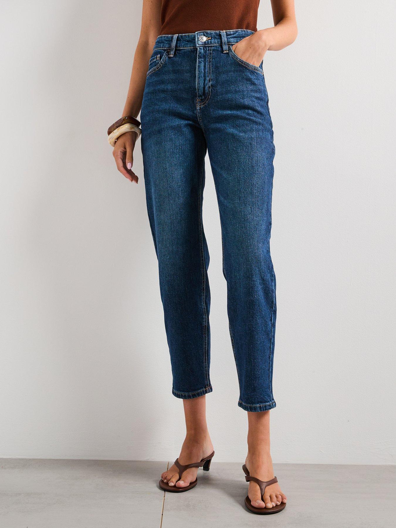 Mango New Mom Comfort High-Rise Jeans - Blue
