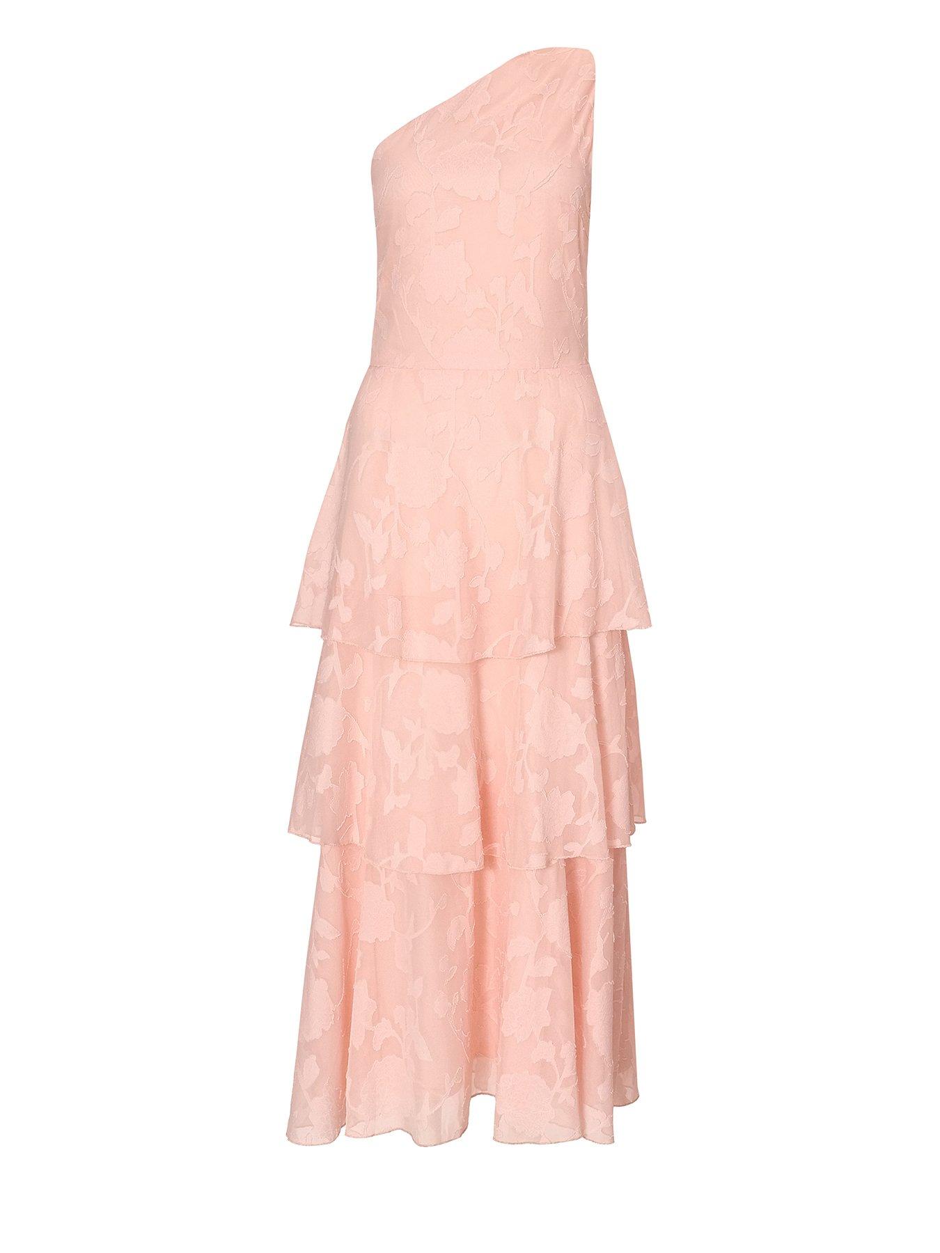 Image 4 of 6 of Quiz Pink Tiered Maxi Dress