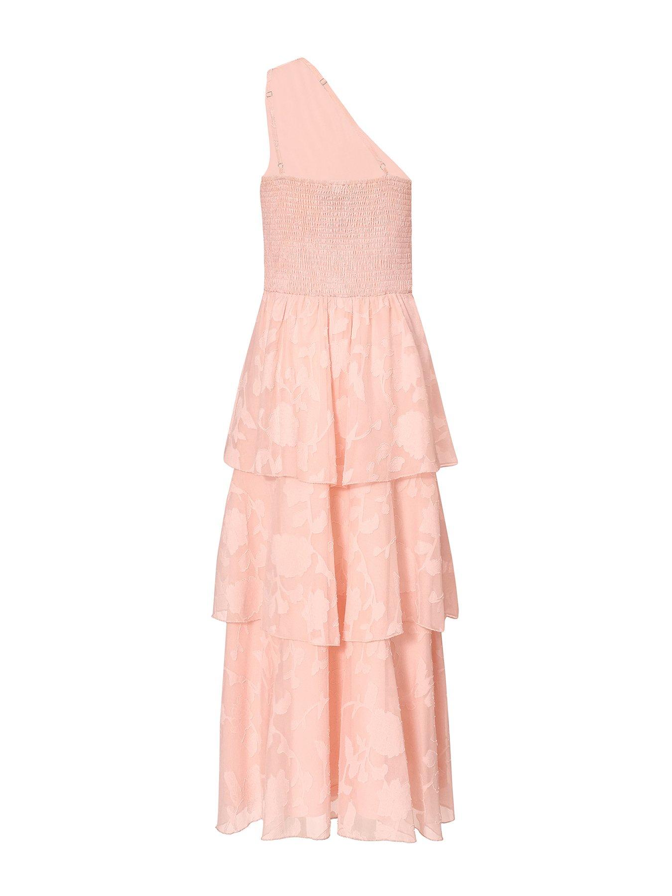 Image 5 of 6 of Quiz Pink Tiered Maxi Dress