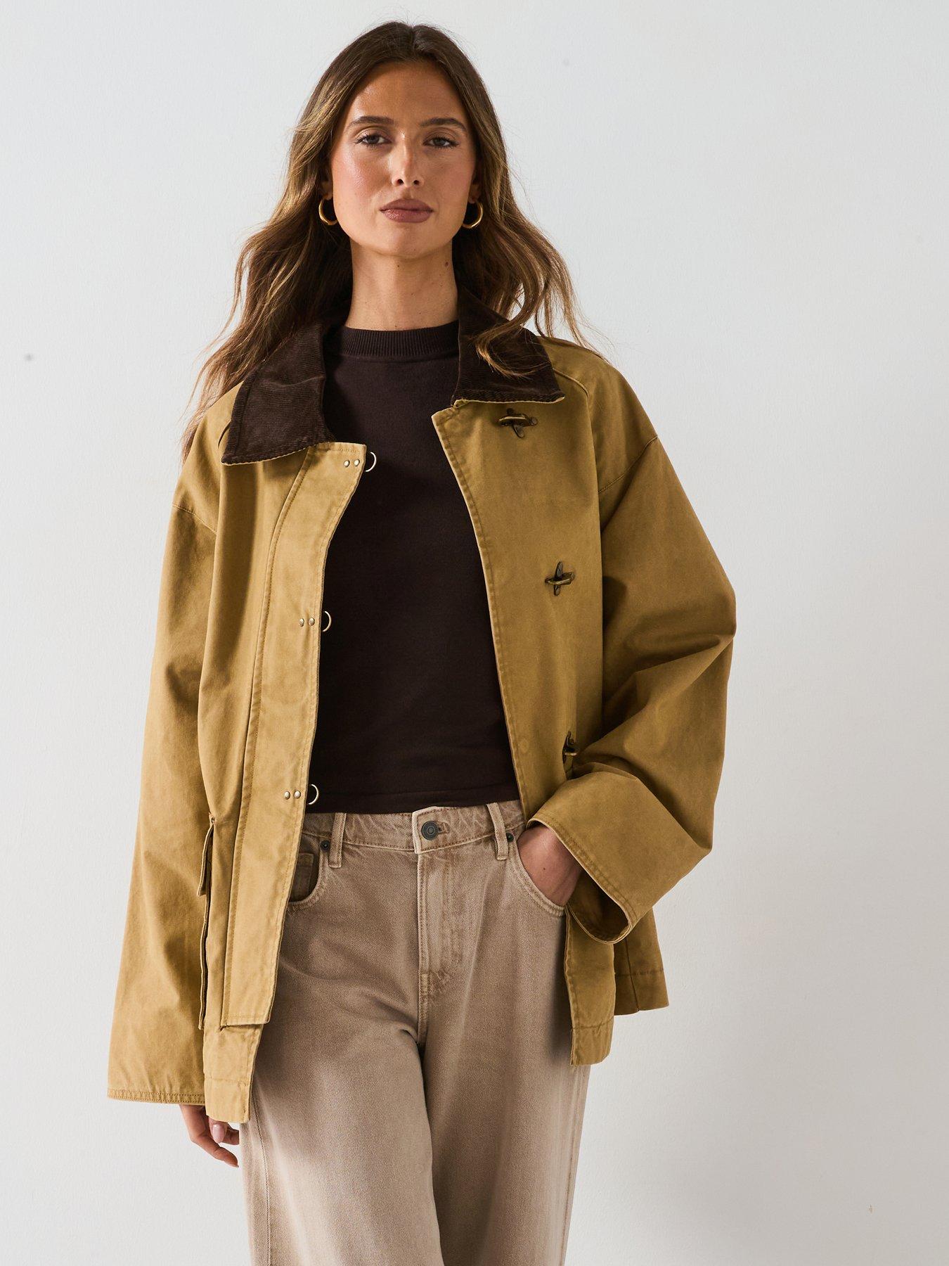 undefined Cotton Parka With Contrasting Collar