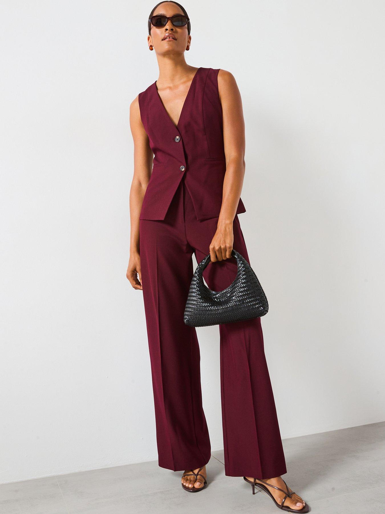 undefined Tailored Waistcoat Jumpsuit