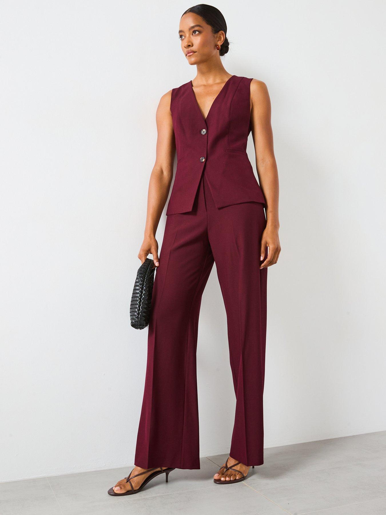 Image 3 of 6 of Mango Tailored Waistcoat Jumpsuit