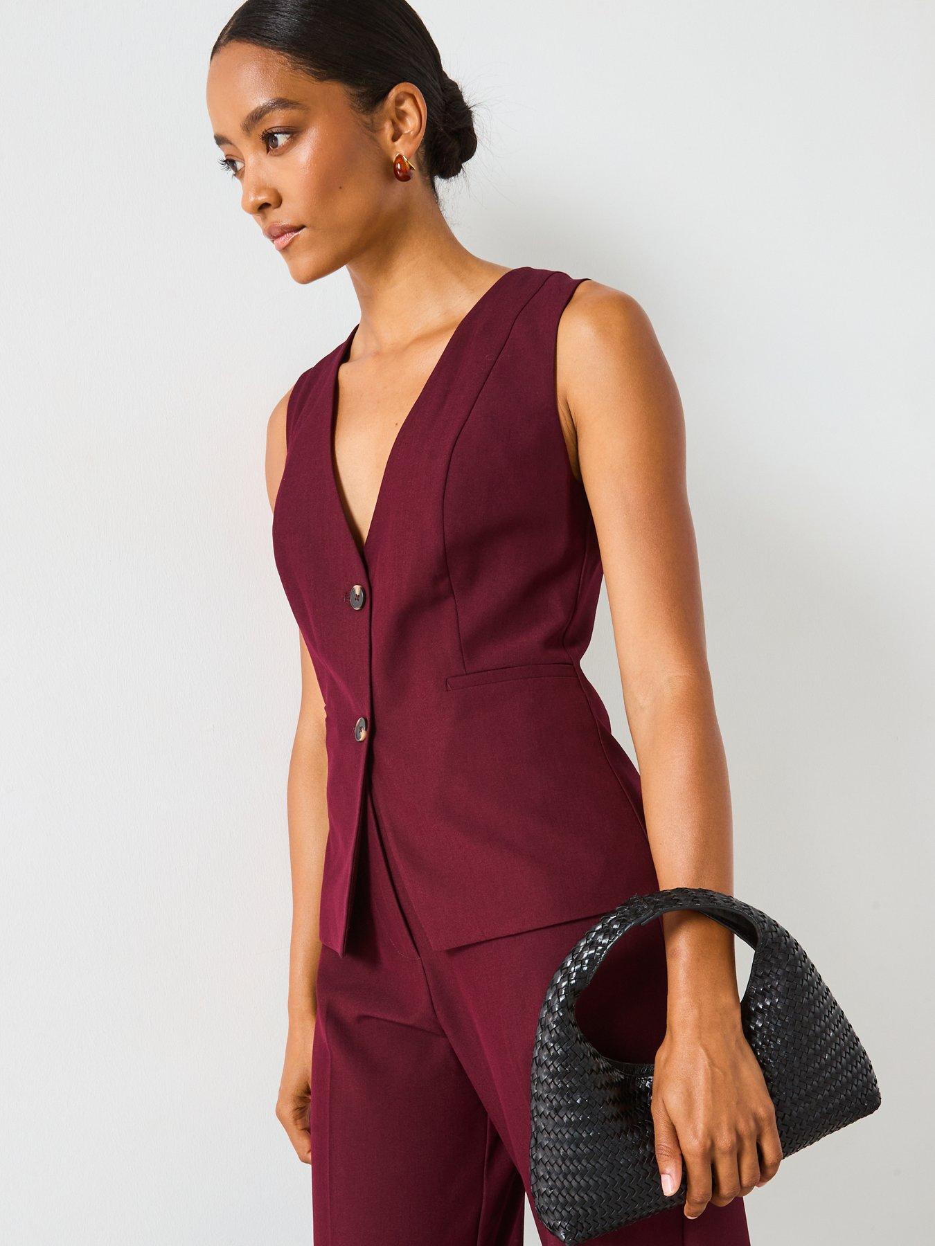 Image 4 of 6 of Mango Tailored Waistcoat Jumpsuit