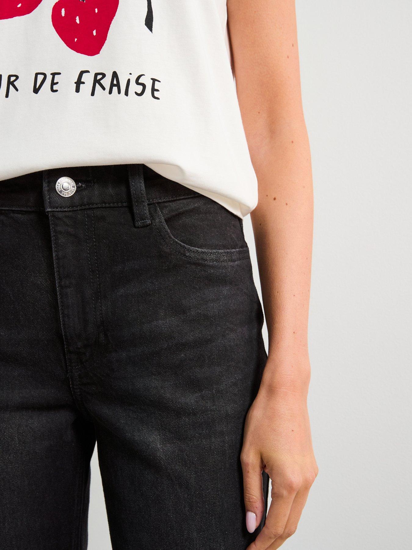  image of mango-newmom-comfort-high-rise-jeans-black