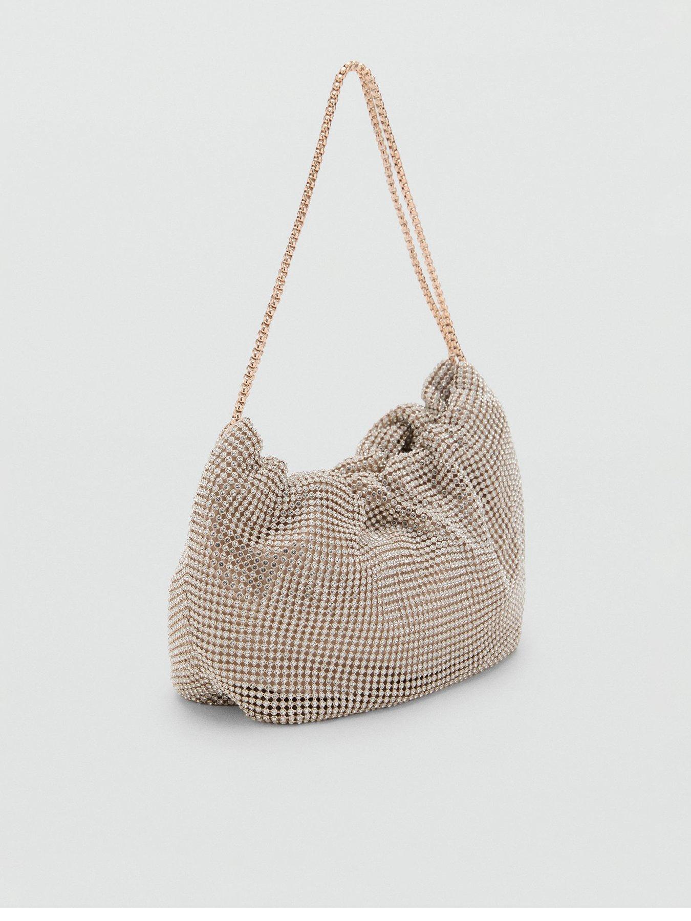 undefined Rhinestone Shoulder Bag - Gold