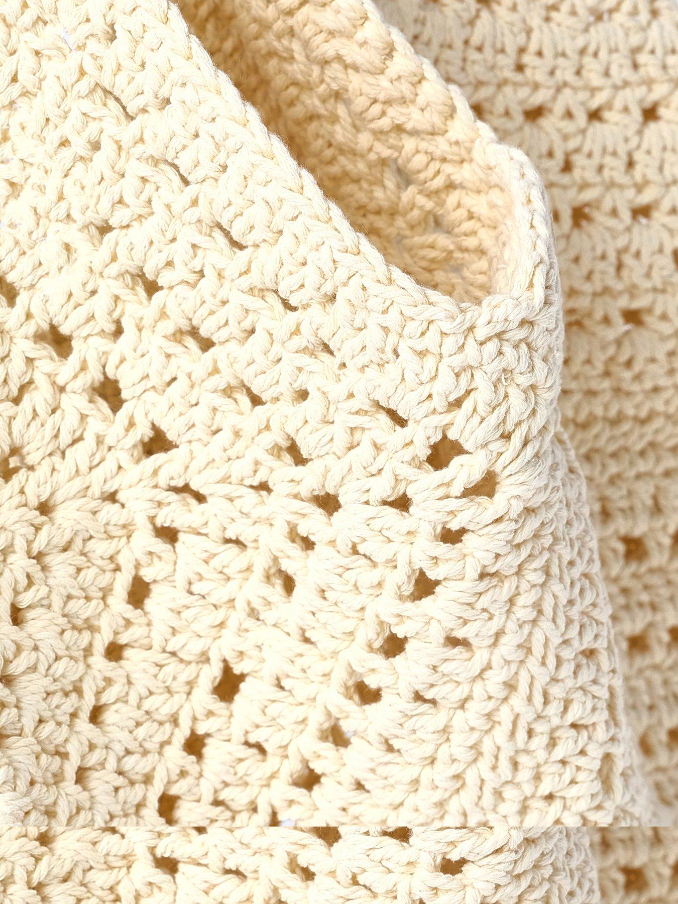 Image 4 of 4 of Quiz Cream Crochet Shoulder Bag