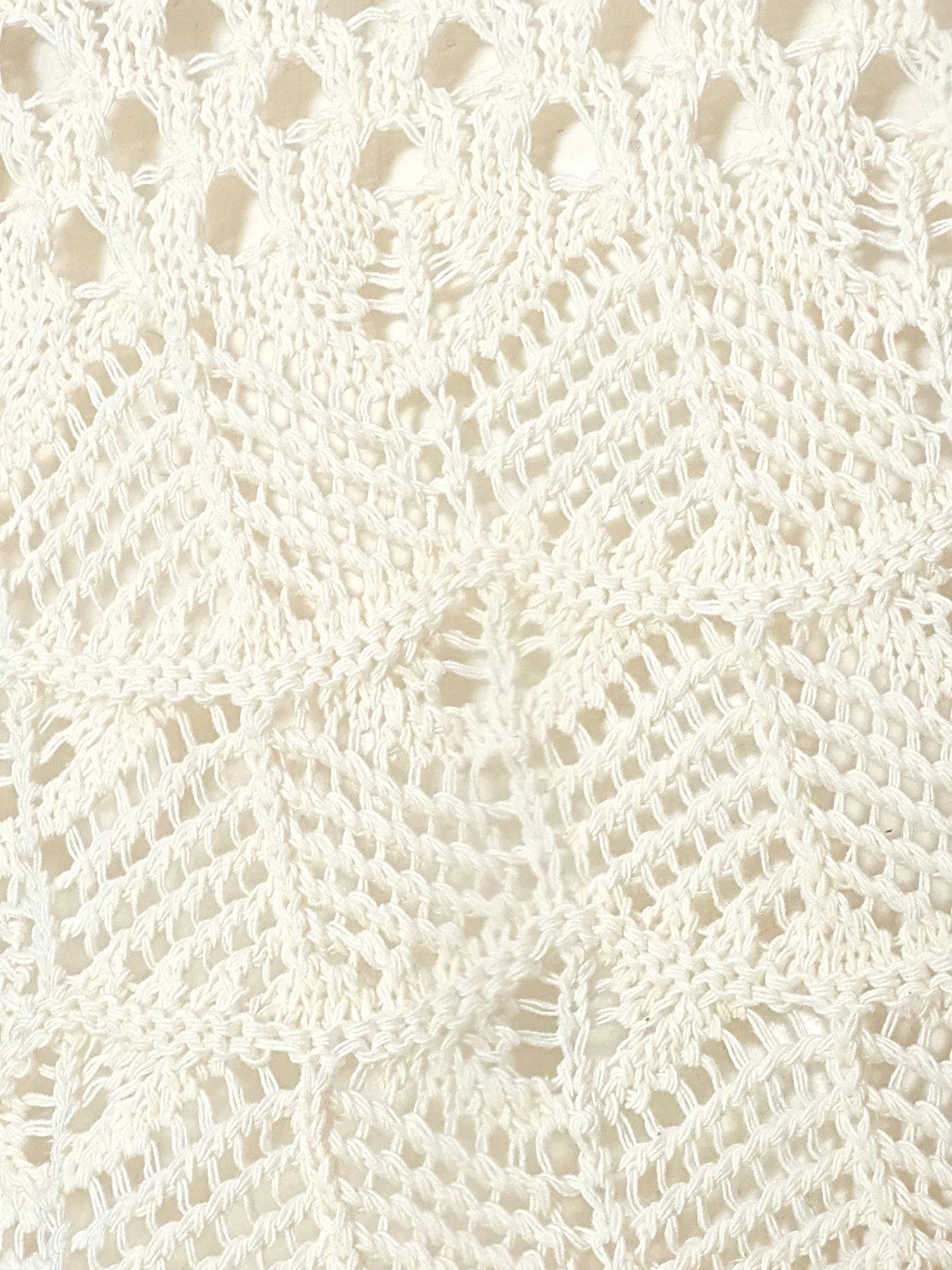 Image 6 of 6 of Quiz Crochet Long Sleeve Top - Cream