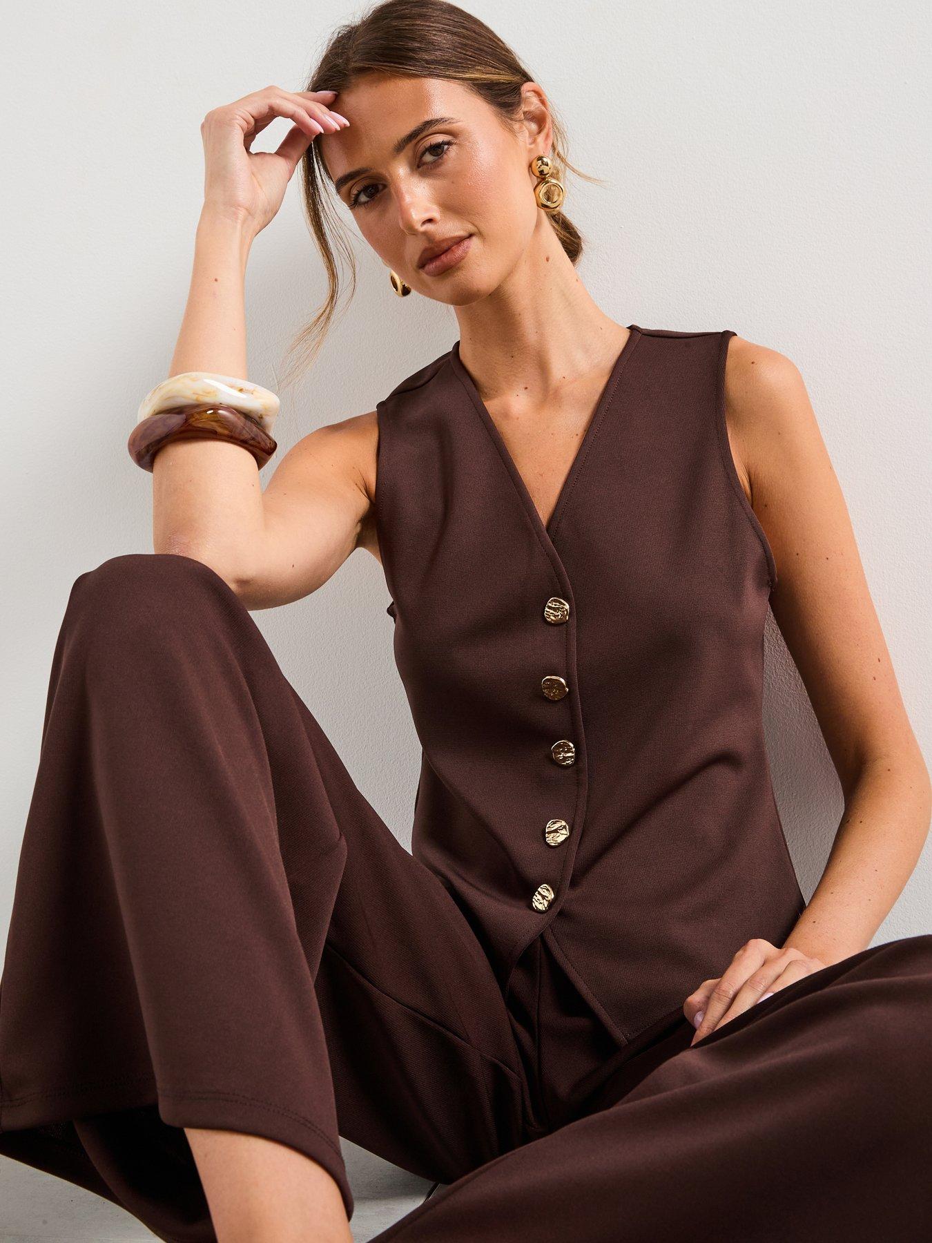 Image 6 of 6 of Mango Waistcoat Salve - Brown