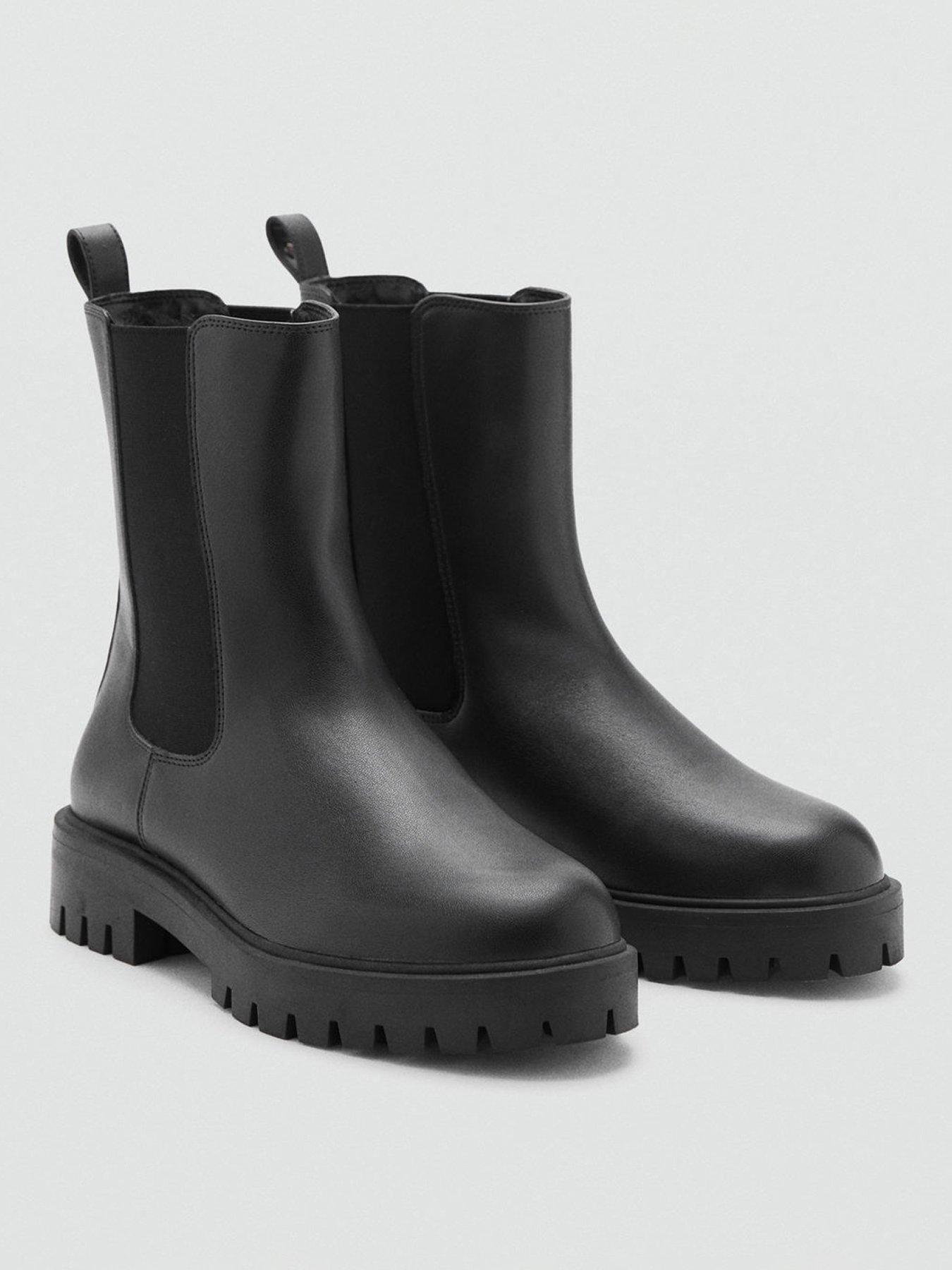 Image 2 of 5 of Mango Faux Leather Chunky Ankle Boot