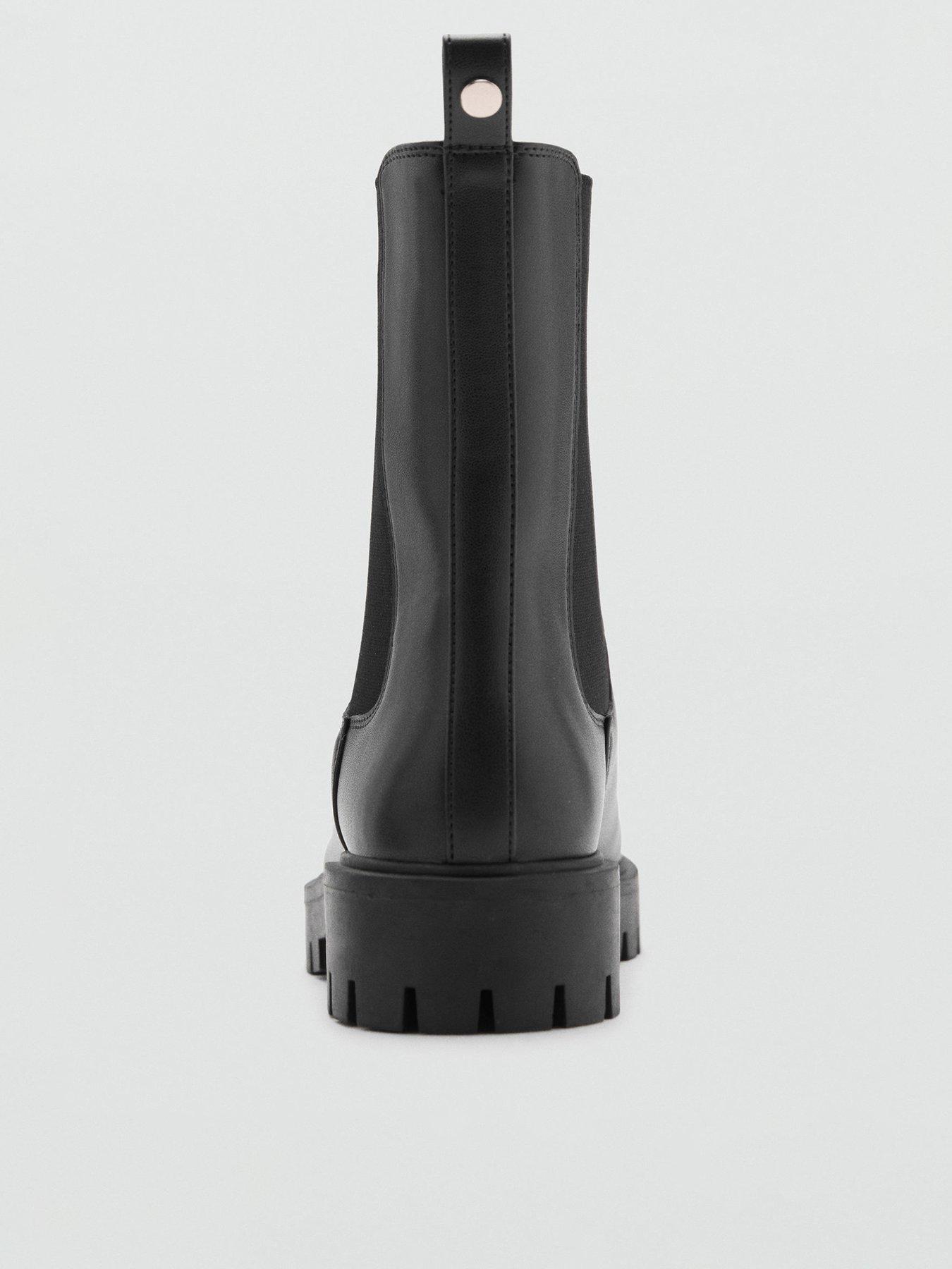 Image 3 of 5 of Mango Faux Leather Chunky Ankle Boot