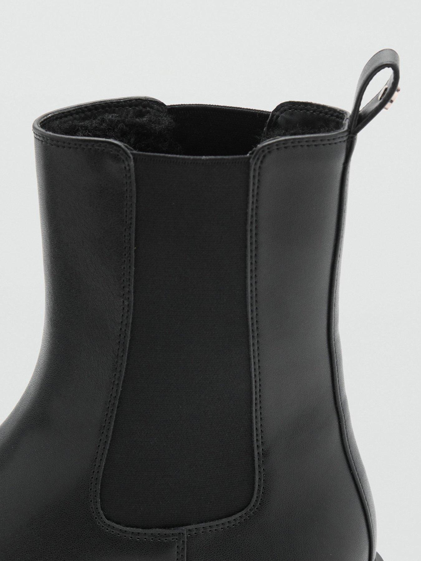 Image 5 of 5 of Mango Faux Leather Chunky Ankle Boot