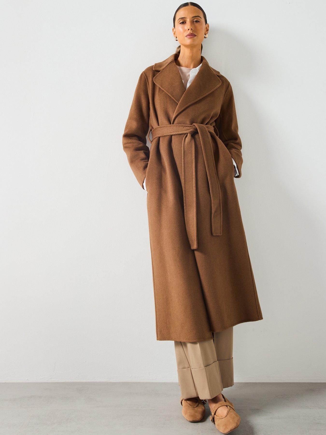 Image 3 of 6 of Mango Oversized Duster Coat - Tan