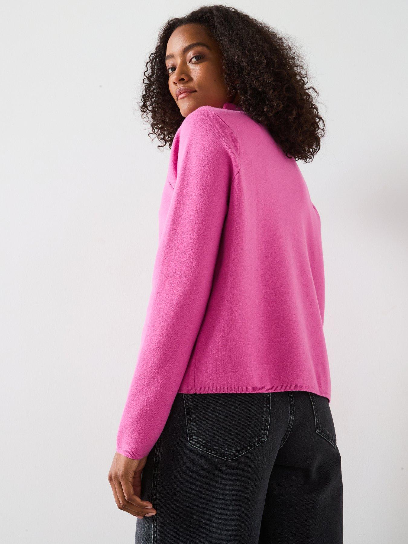 Image 2 of 6 of Mango High Neck Sweater - Pink