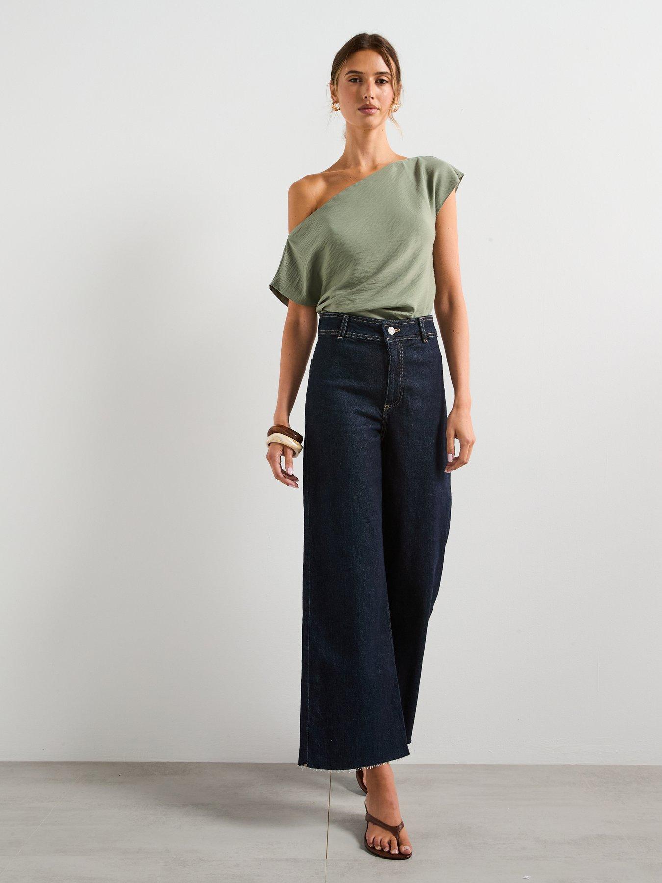  image of mango-modal-blouse-with-asymmetrical-collar-green