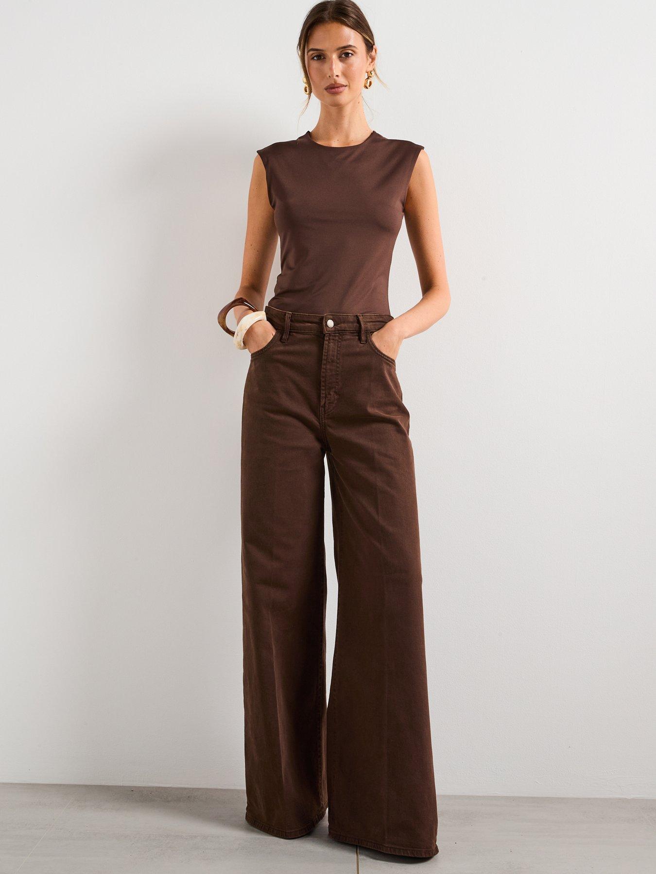 Image 3 of 5 of Mango Fitted Tank Top - Brown