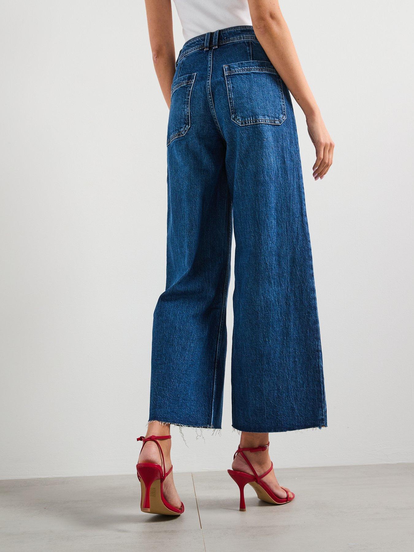 Image 2 of 6 of Mango Catherin Culotte High Rise Jeans