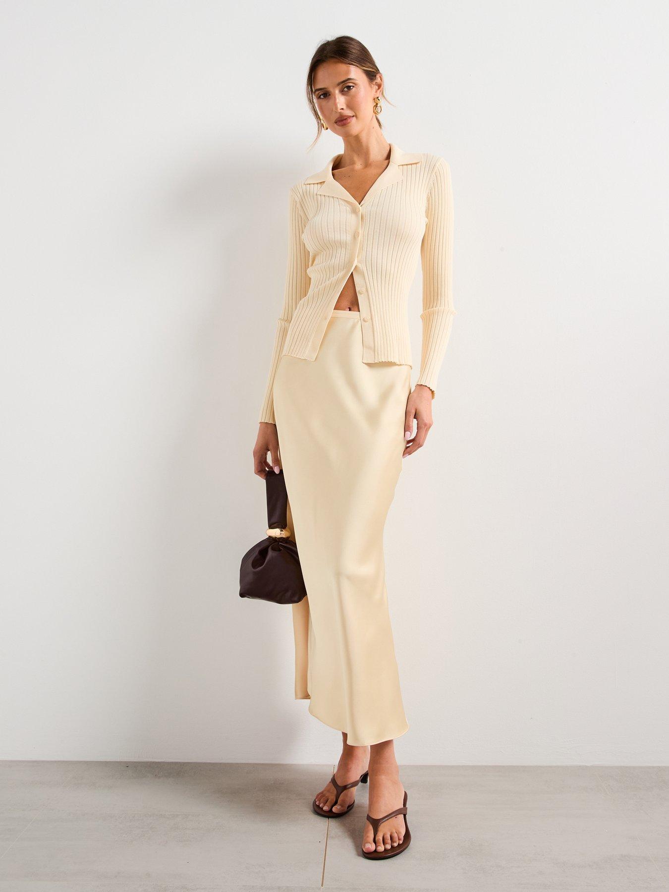  image of mango-ribbed-lapel-cardigan-cream