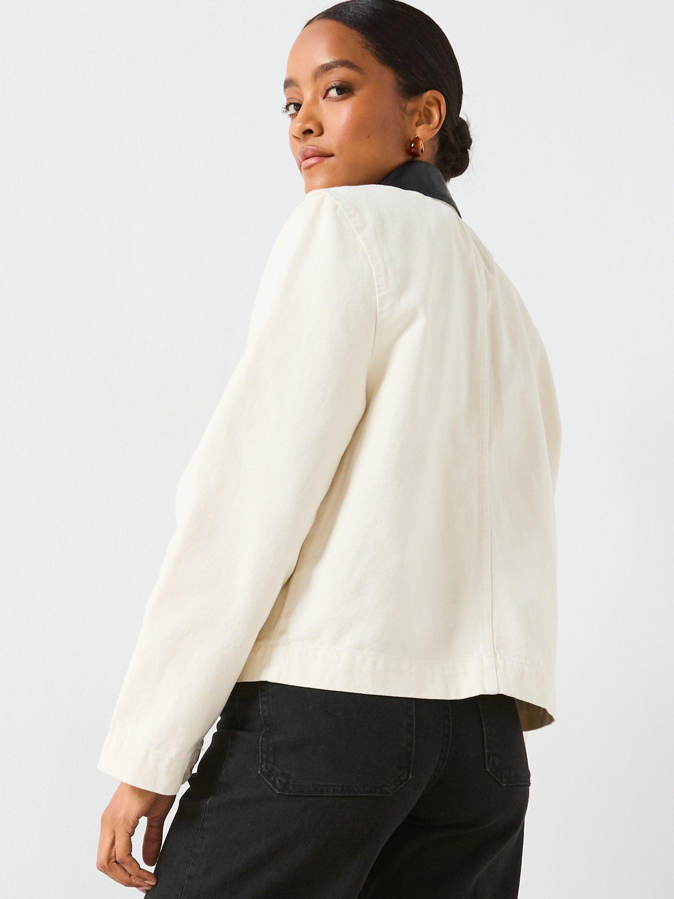 Image 2 of 6 of Mango Utility Barn Jacket - Cream