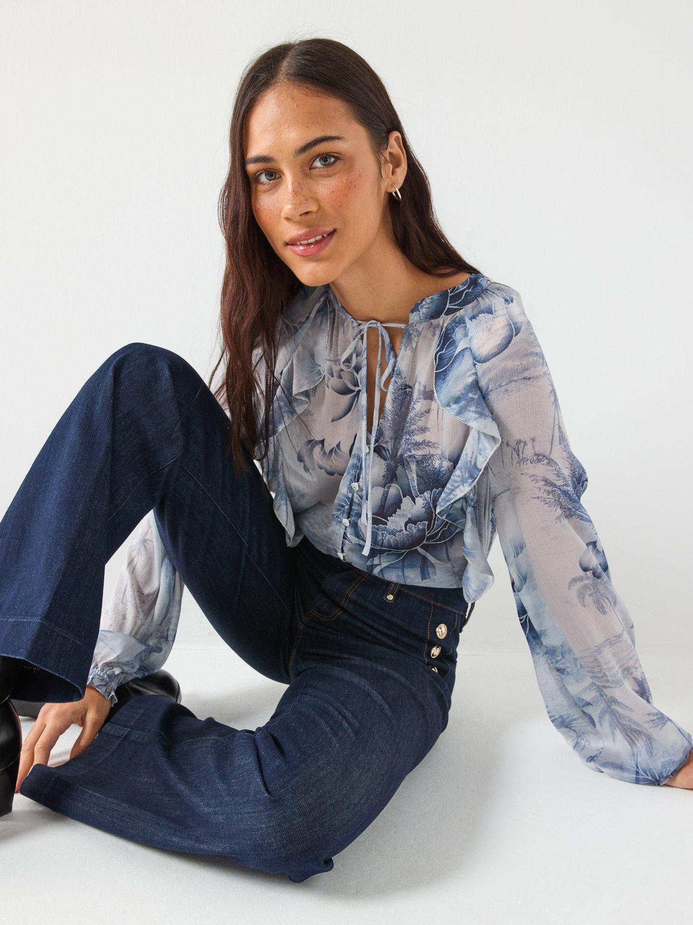 Image 4 of 6 of Guess New Faye Jeans - Blue