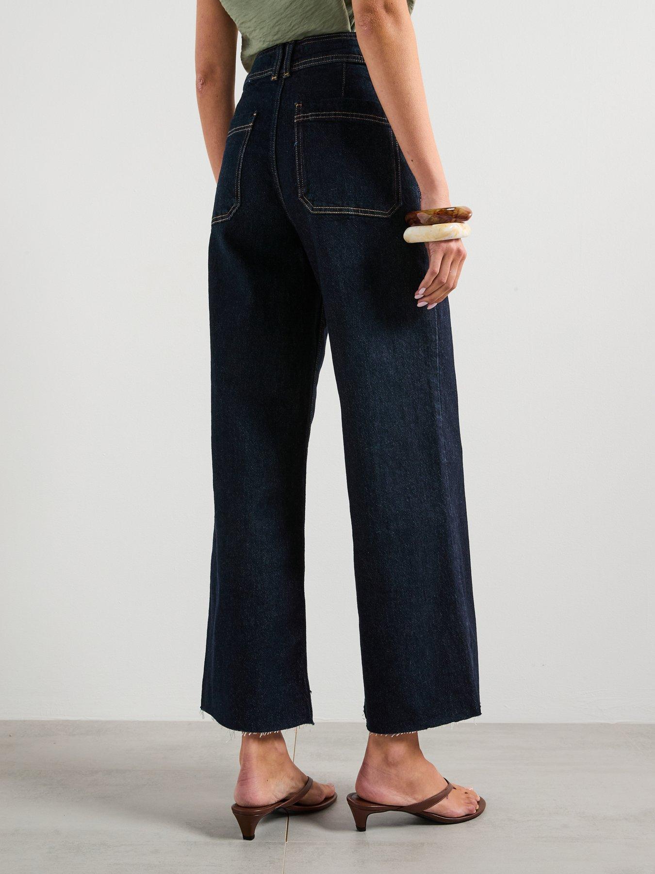 Image 2 of 6 of Mango Catherin Culotte High Rise Jeans - Blue