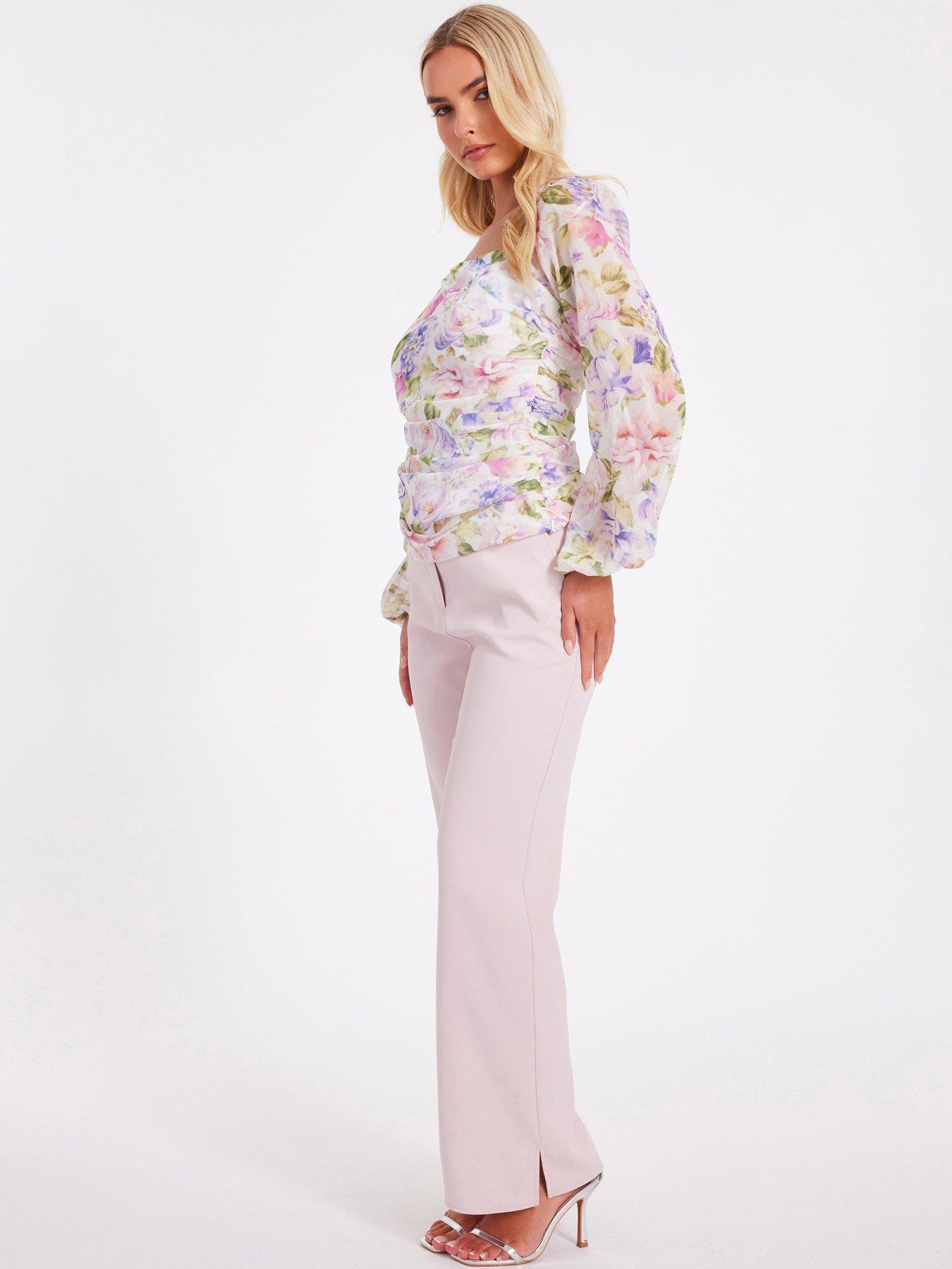 undefined Pale Pink Tailored Trousers