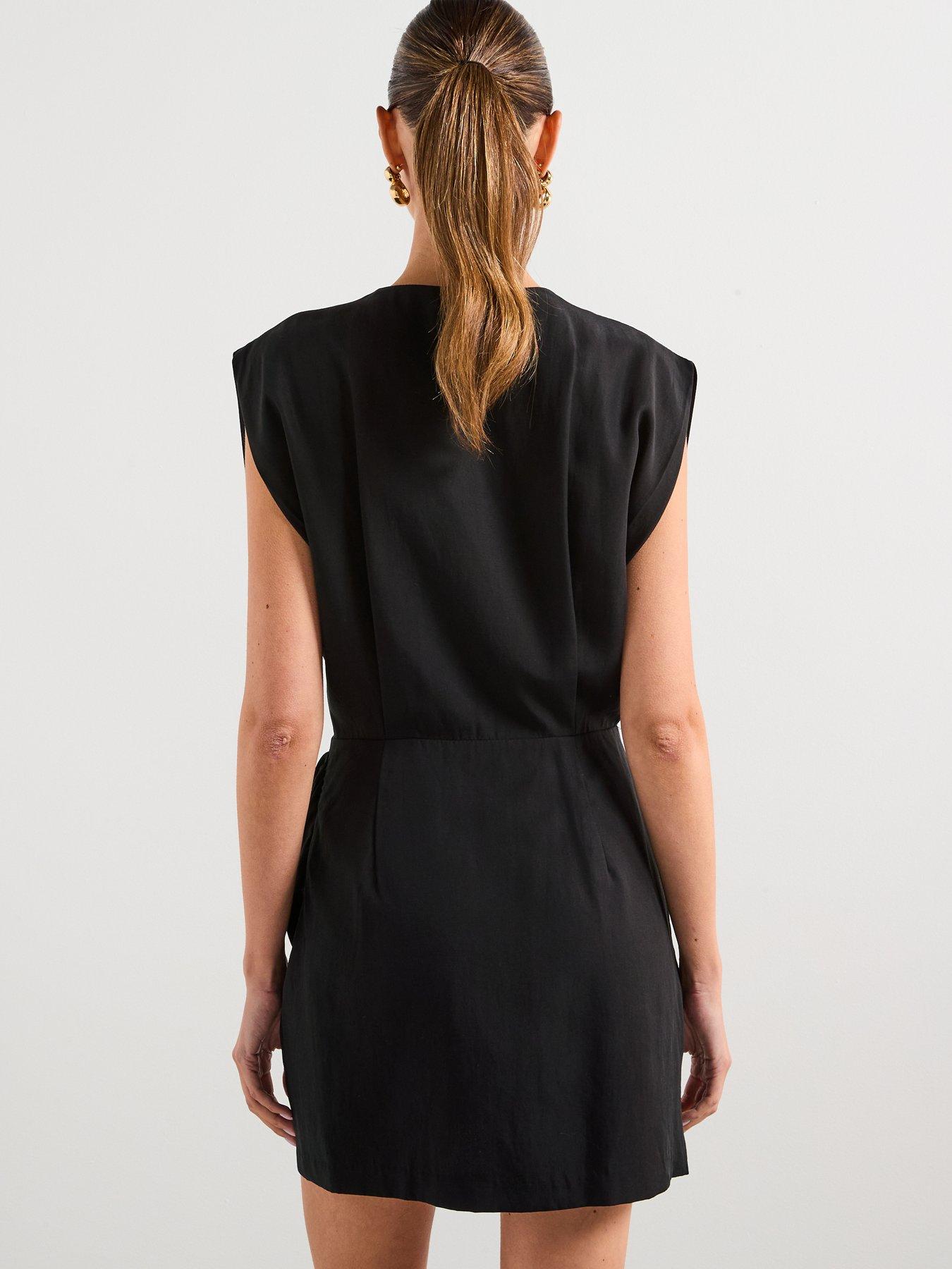 black slip dress mini lace Black Women's Silk and Lace Short Slip Dress by Ryan Roche