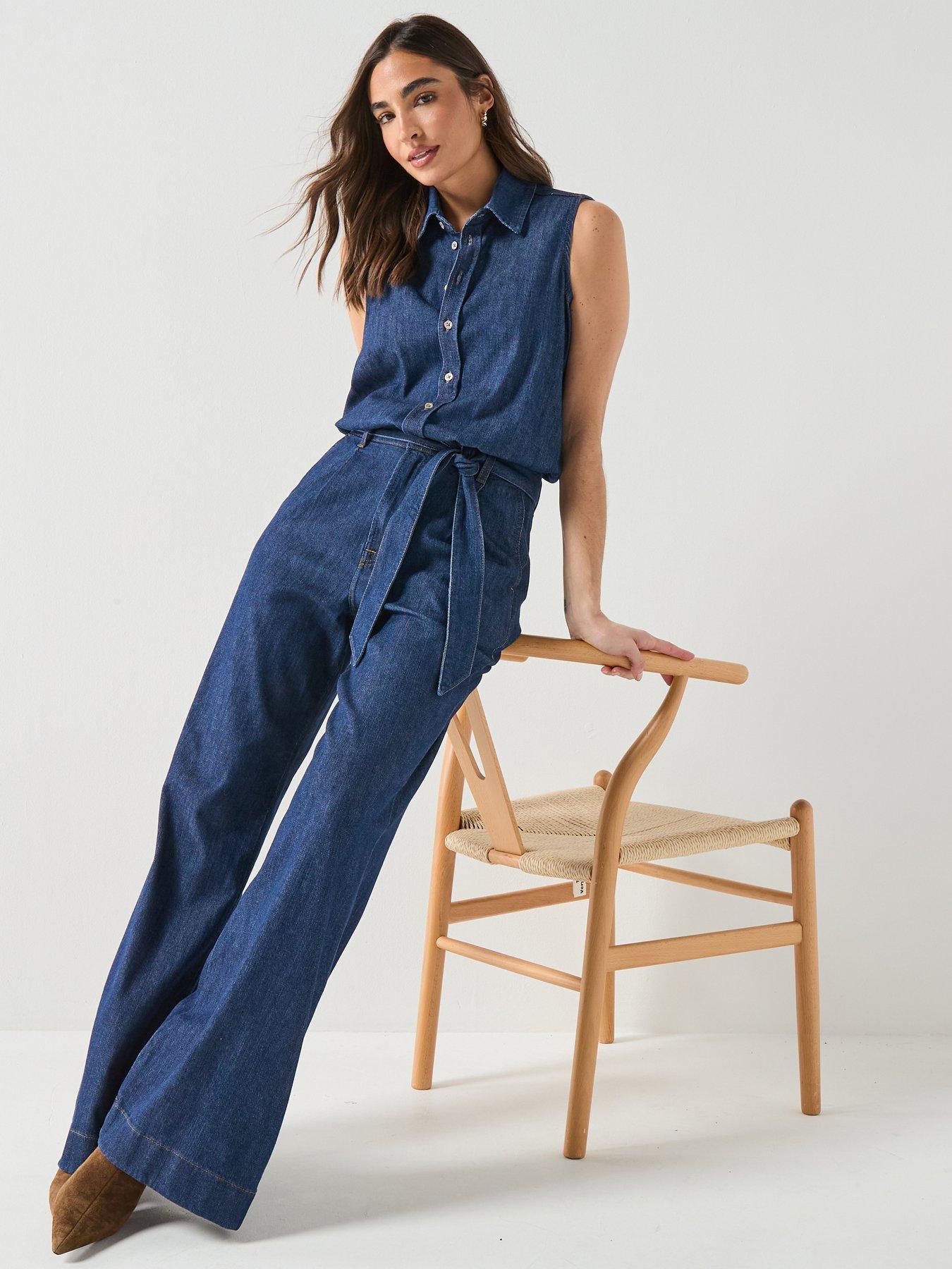 7 FOR ALL MANKIND Denim Jumpsuit - Blue