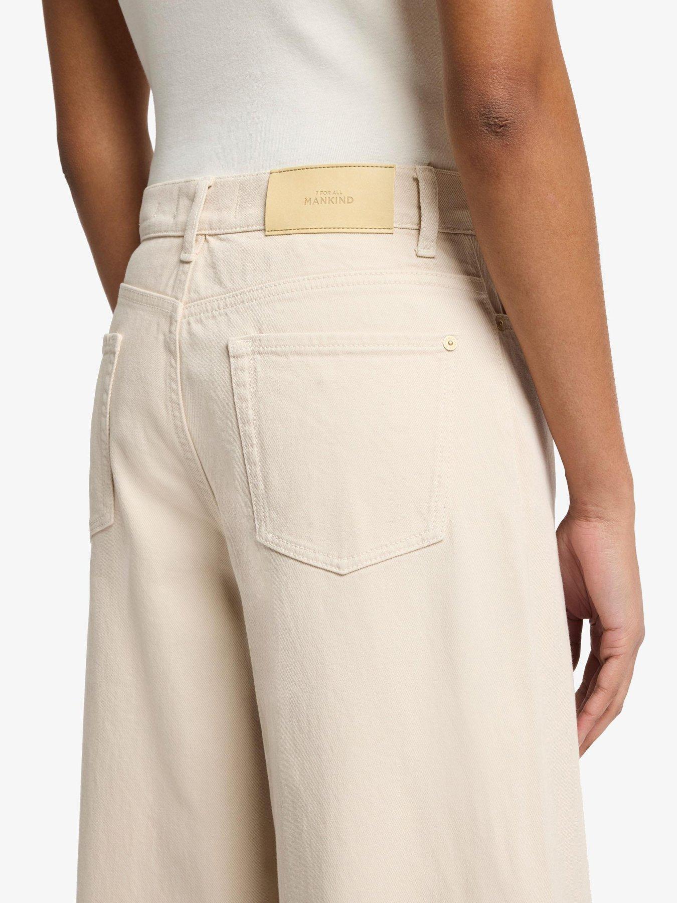 Image 2 of 6 of 7 FOR ALL MANKIND Marie Wide Leg Jeans - Cream