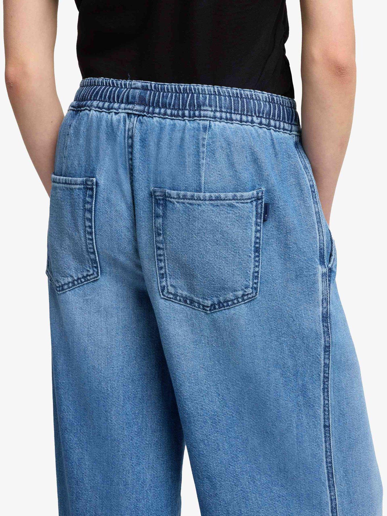 Image 2 of 6 of 7 FOR ALL MANKIND Pull On Wide Leg Jeans - Mid Wash