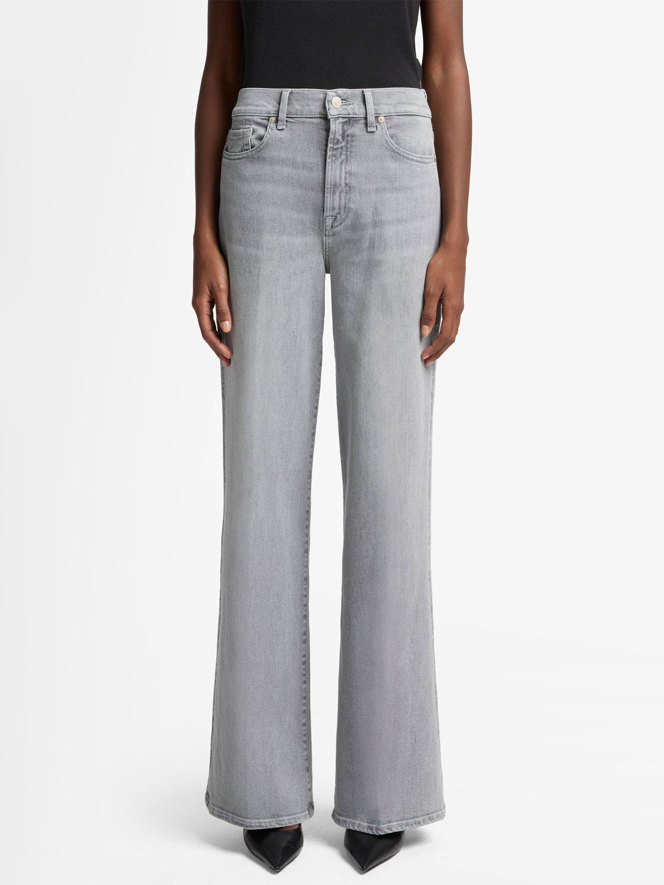 Image 1 of 6 of 7 FOR ALL MANKIND Lotta Wide Leg Jeans - Grey