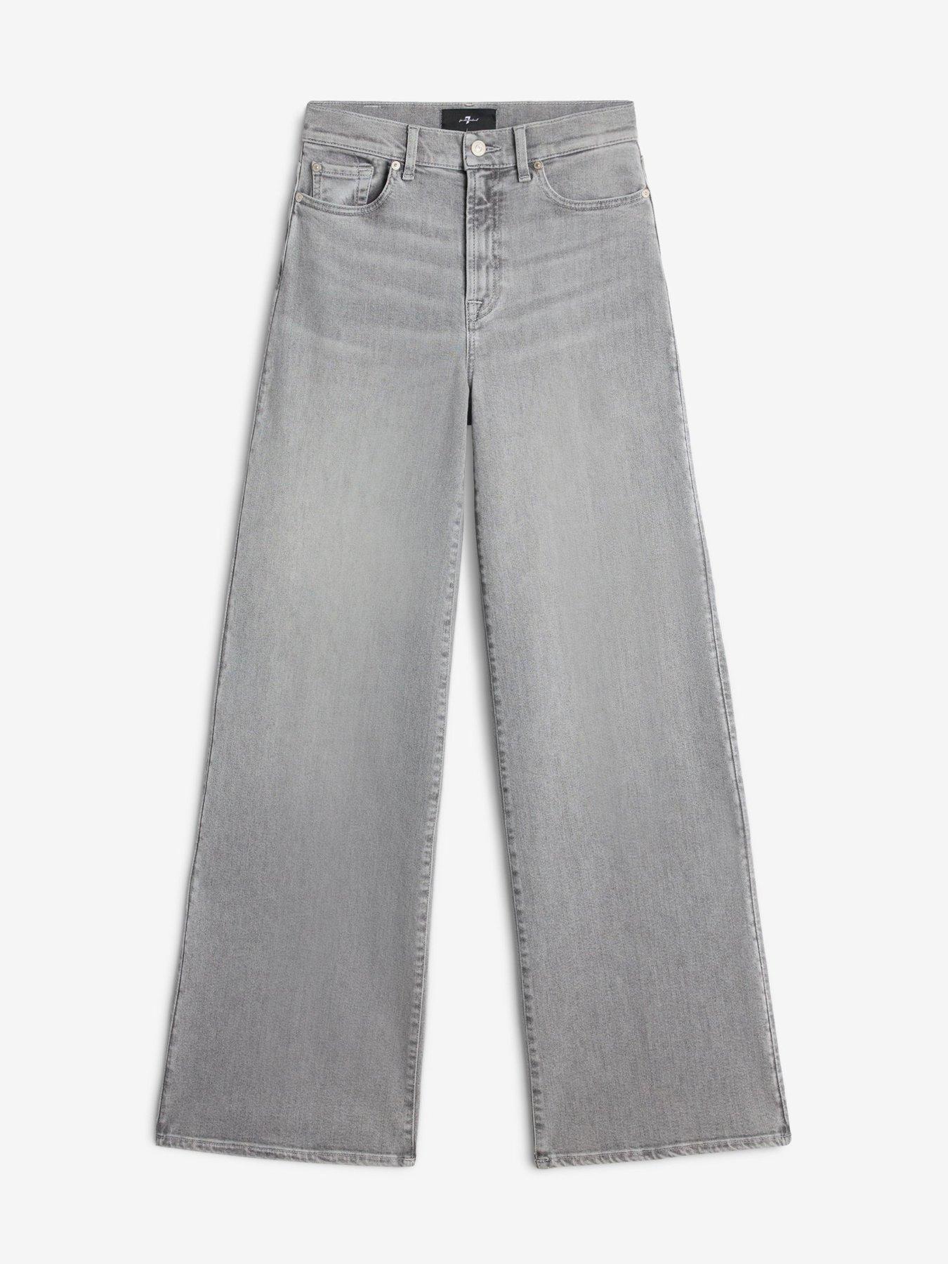Image 6 of 6 of 7 FOR ALL MANKIND Lotta Wide Leg Jeans - Grey