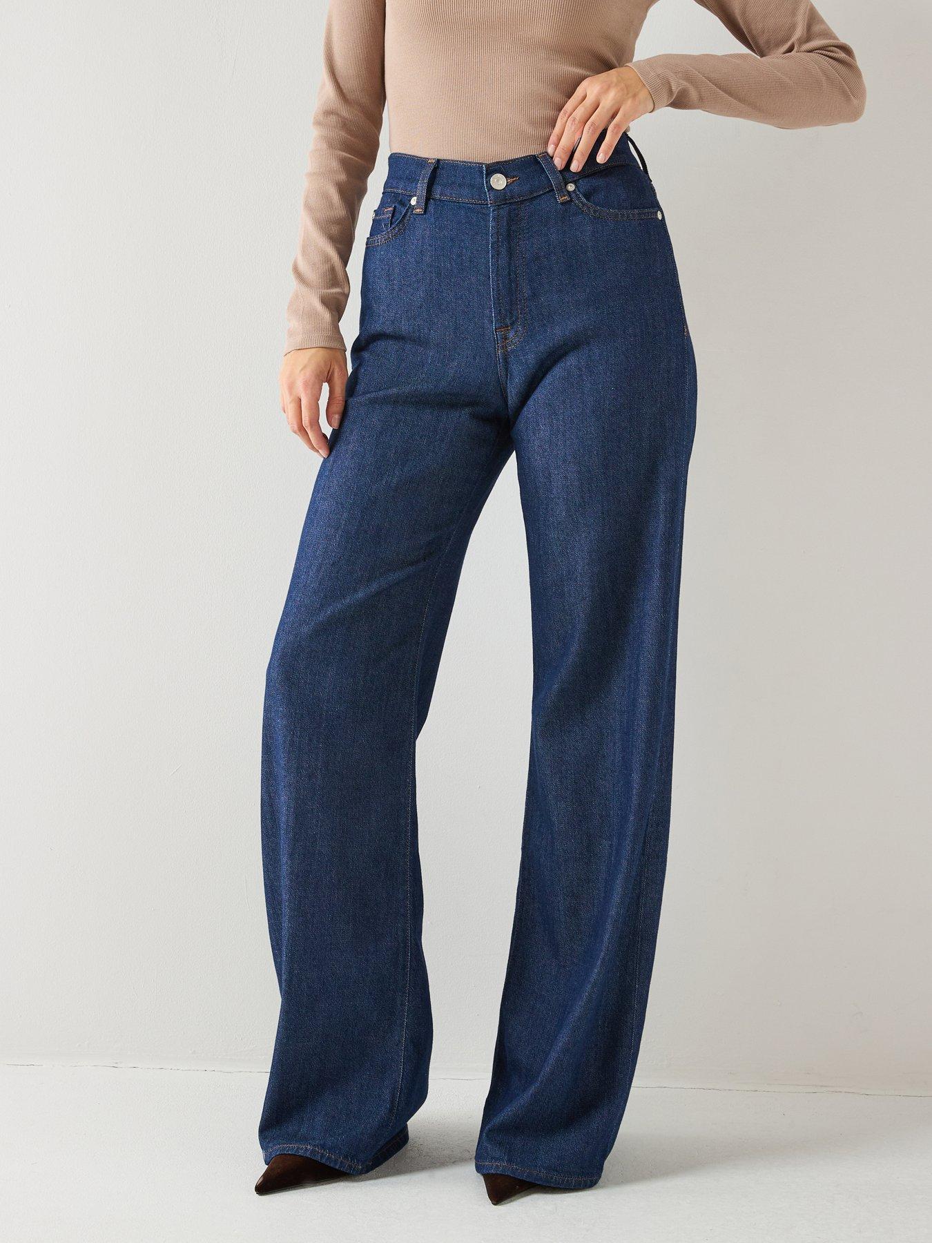 7 FOR ALL MANKIND Lotta Wide Leg Jeans - Blue