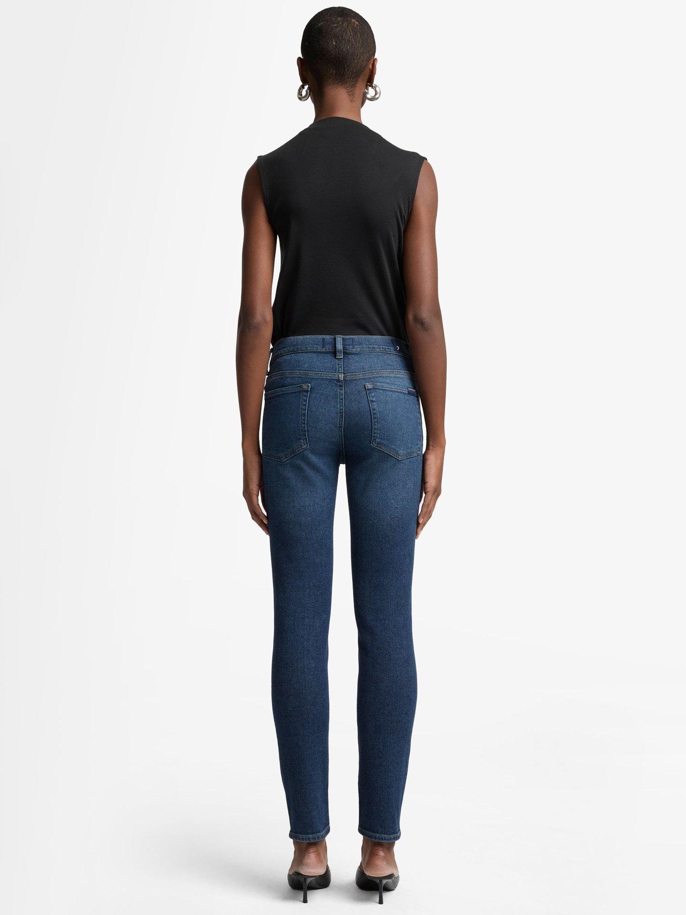 Image 5 of 6 of 7 FOR ALL MANKIND Roxanne Straight Jeans - Dark Wash
