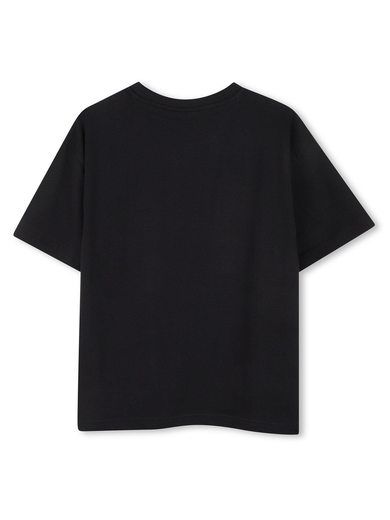 back image of hugo-boys-small-logo-t-shirt-black