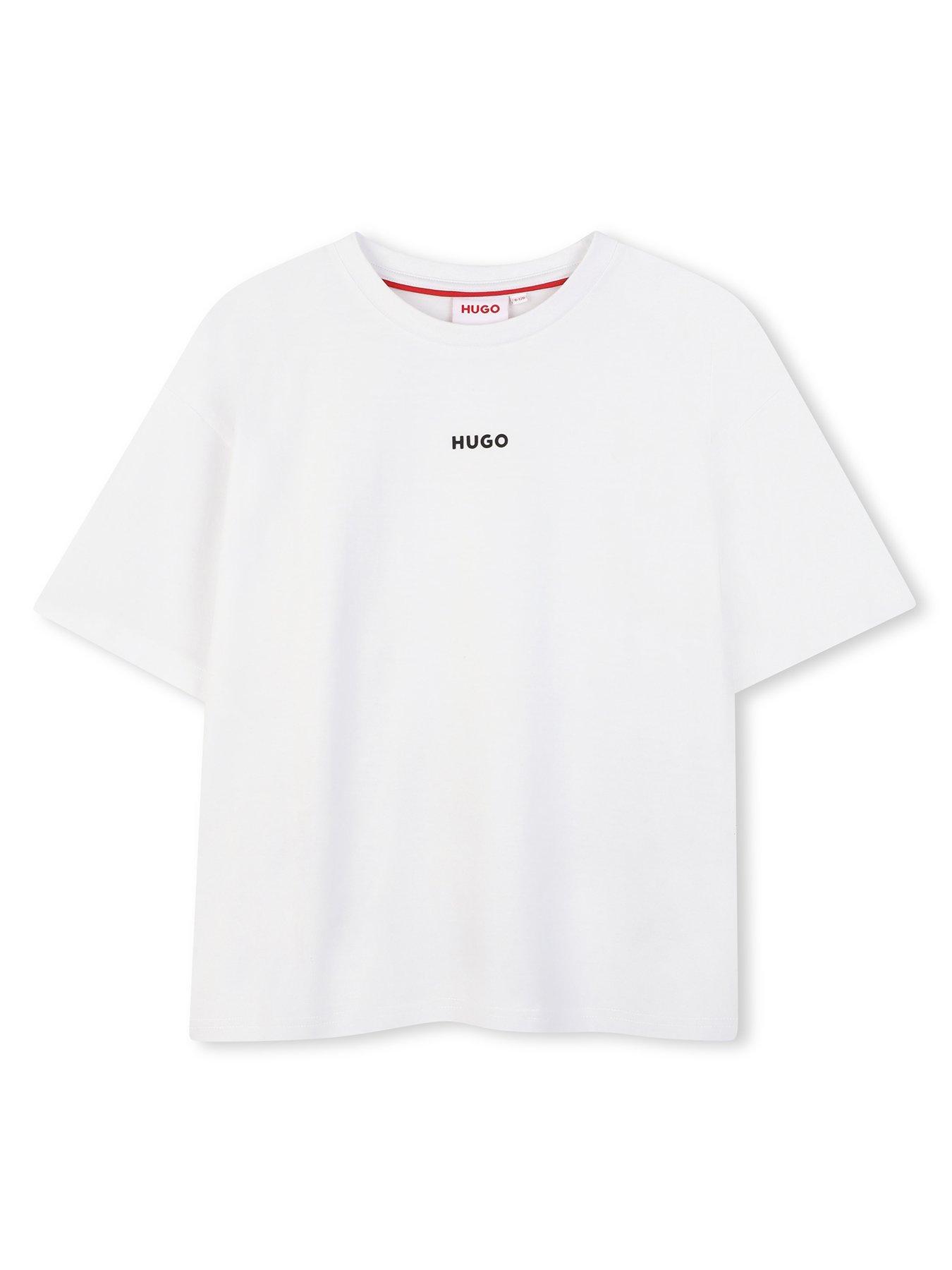 HUGO Boys Small Logo T-Shirt - White