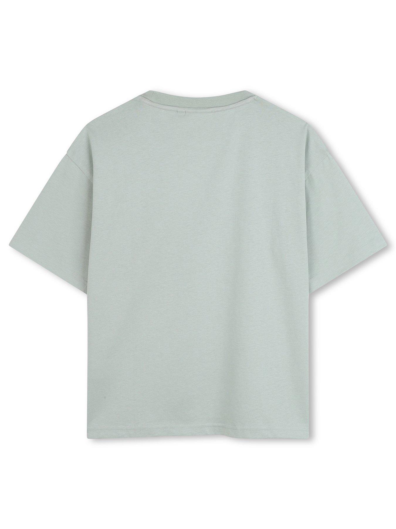 back image of hugo-boys-small-logo-t-shirt-blue