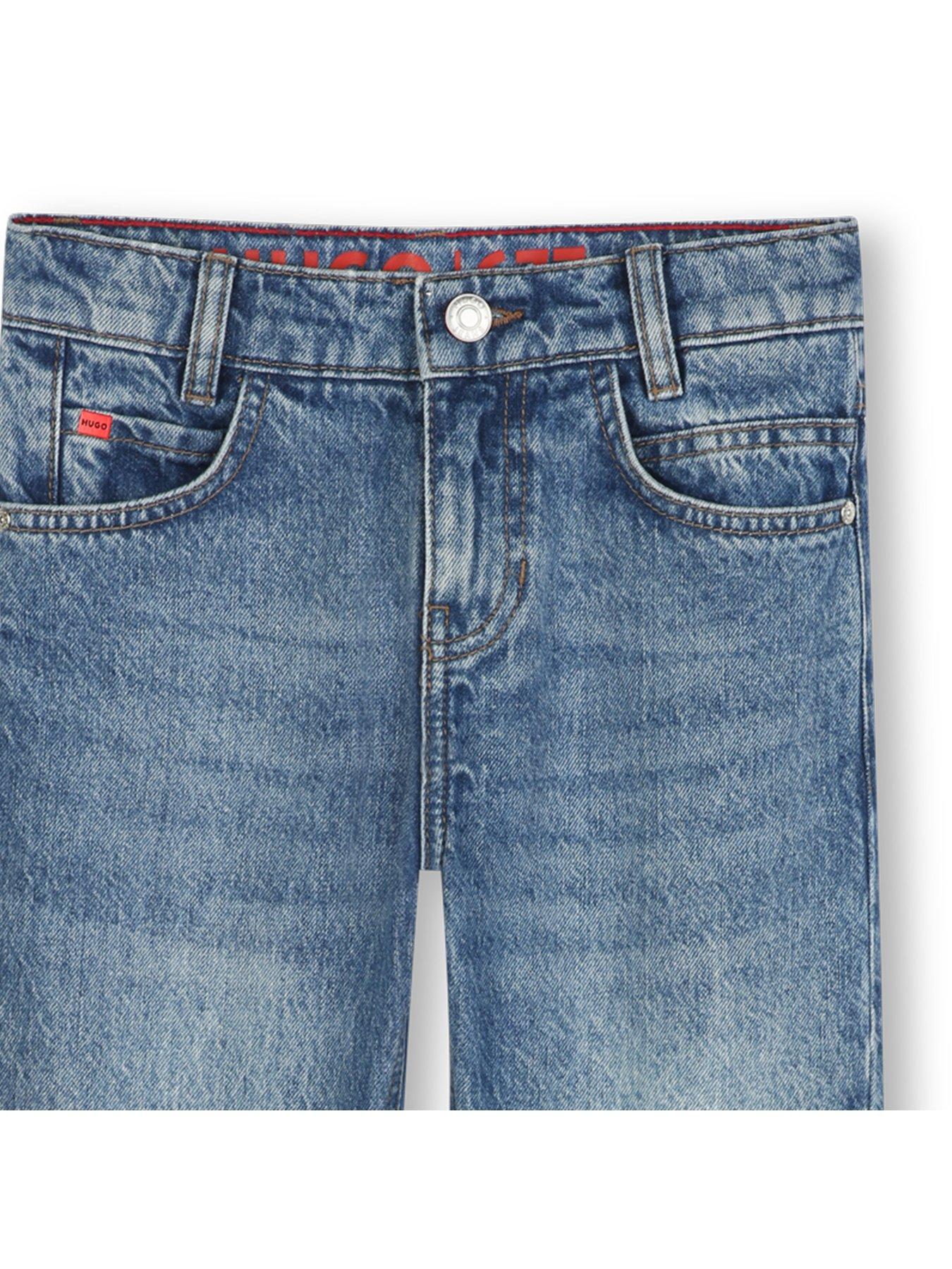  image of hugo-boys-regular-fit-jeans-blue