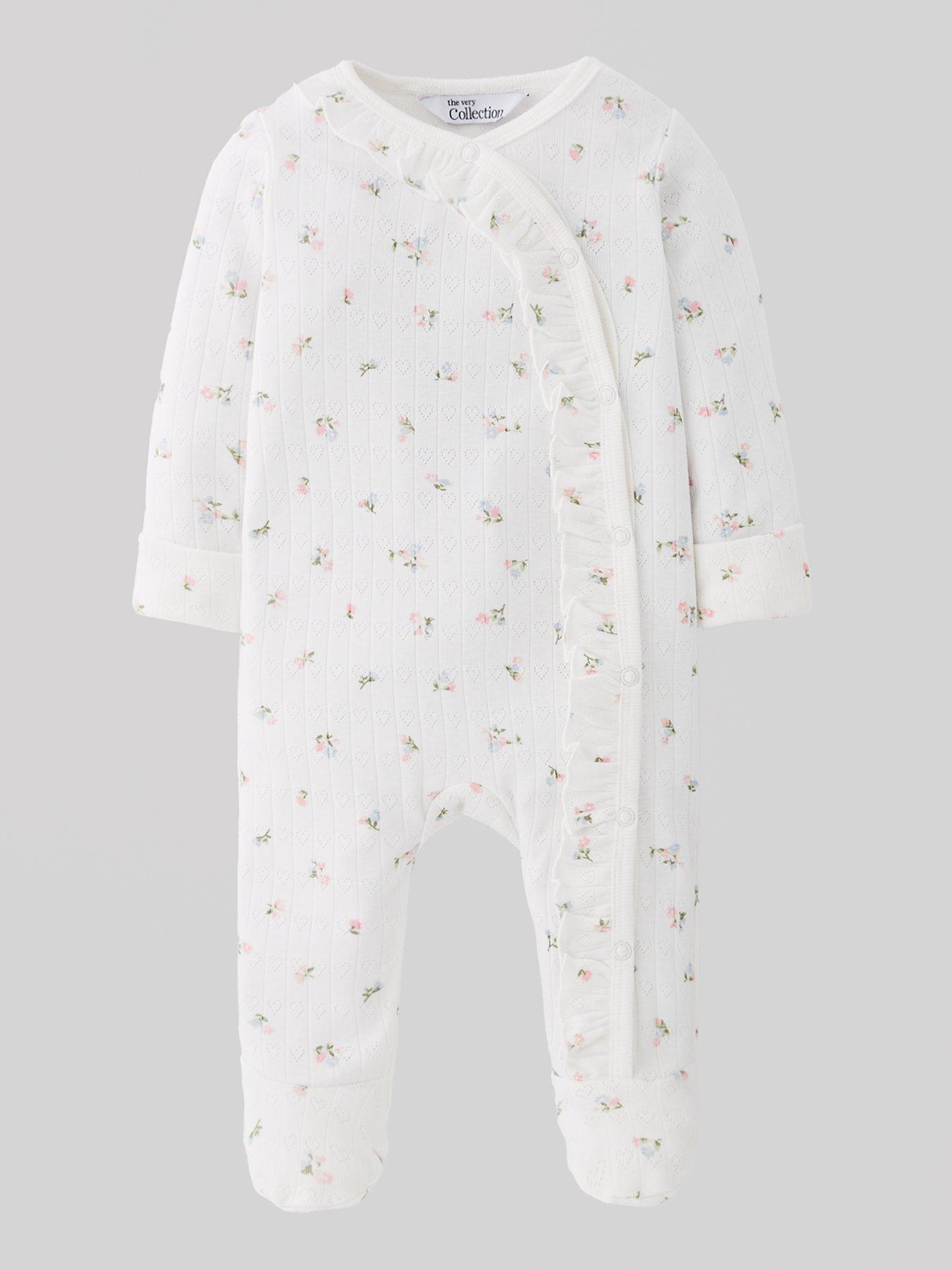  image of the-very-collection-baby-girls-pointelle-3-pack-sleepsuits-blue