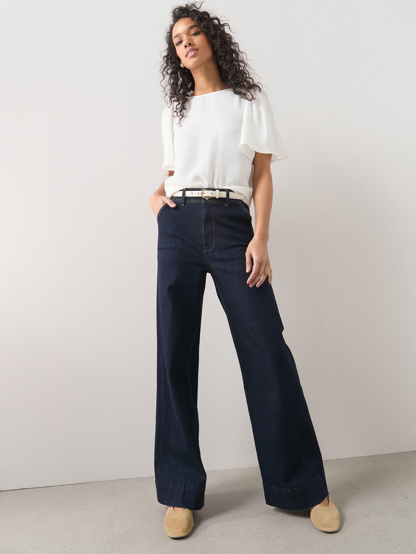 Image 3 of 7 of The Very Collection Angel Sleeve Plain Blouse - White