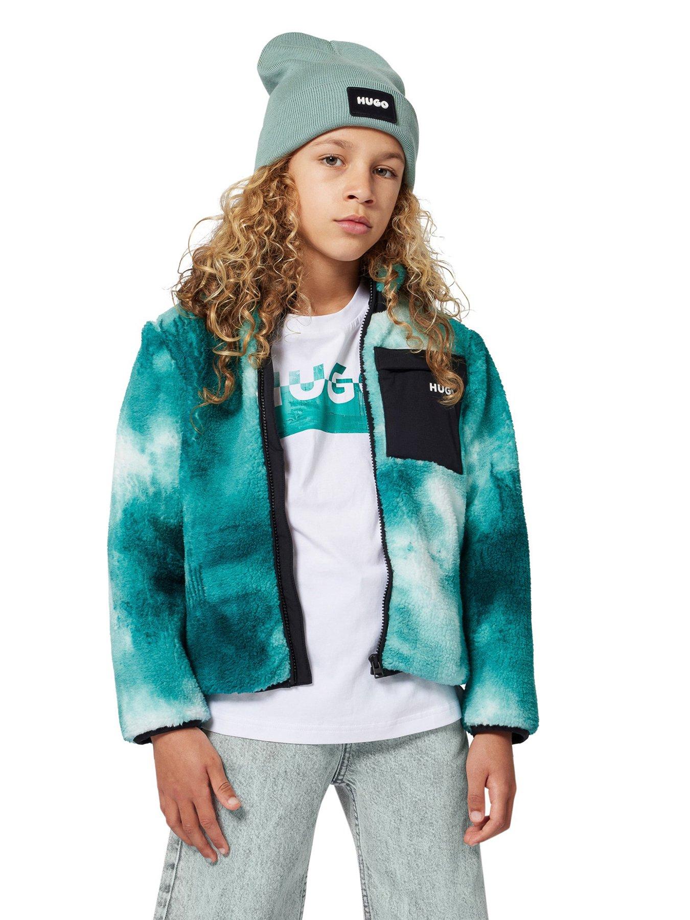 stillFront image of hugo-boys-logo-t-shirt-white