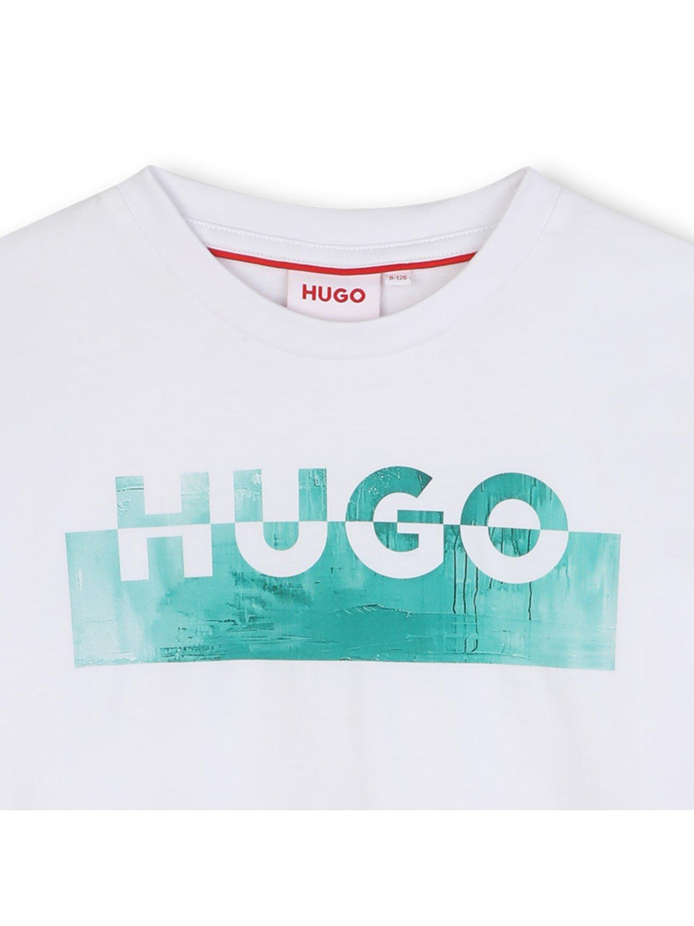  image of hugo-boys-logo-t-shirt-white