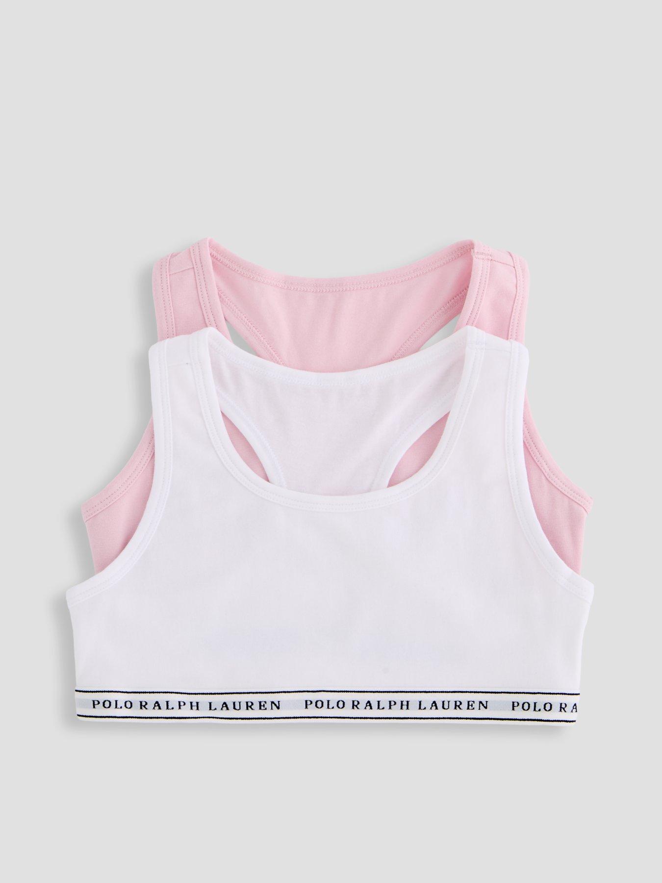 Polo Ralph Lauren Girls 2 Pack Bralette Set - White
