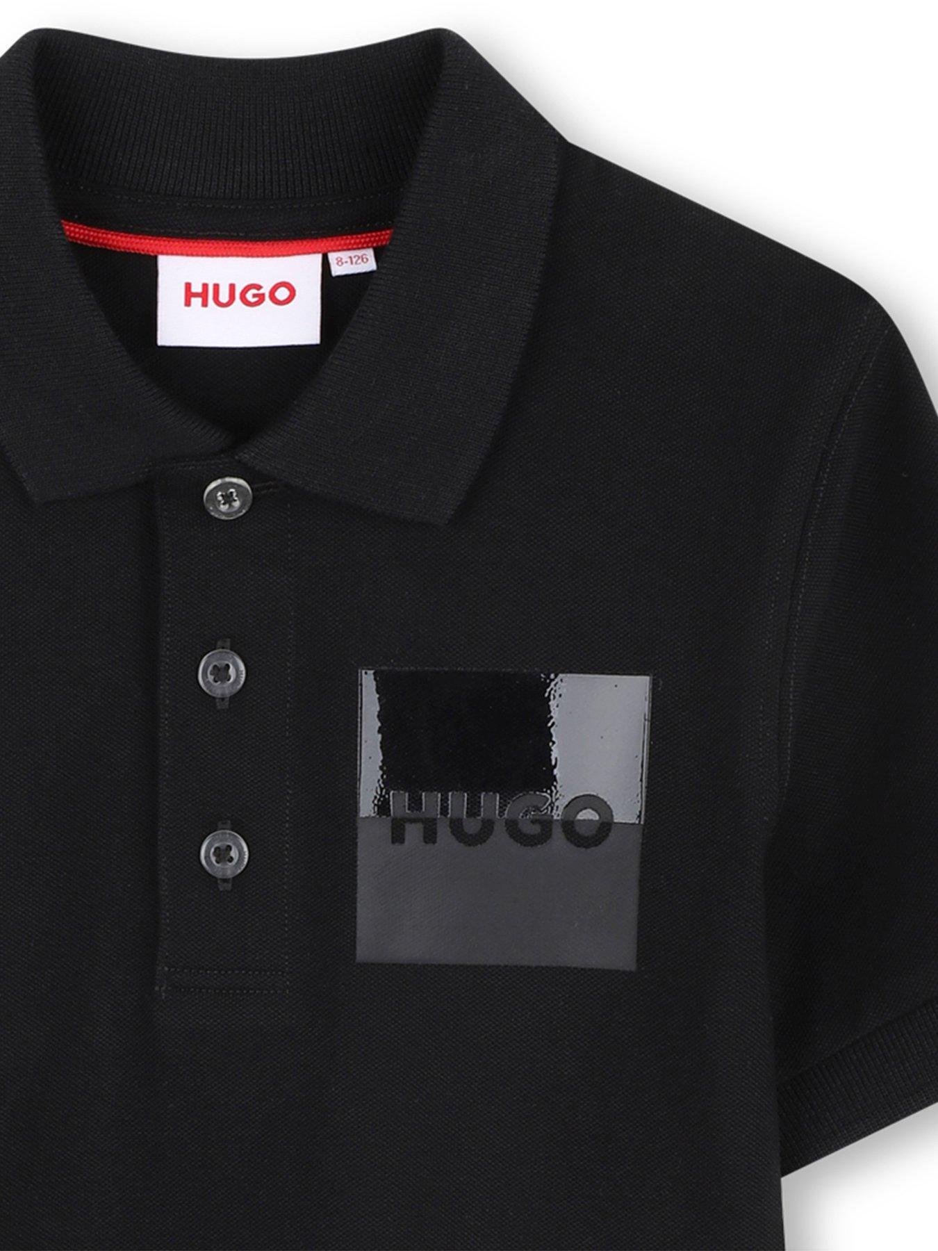  image of hugo-boys-logo-polo-shirt-black