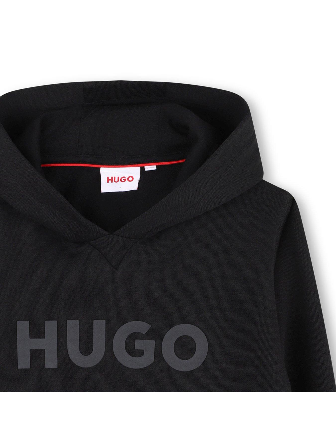  image of hugo-boys-logo-hoodie-black