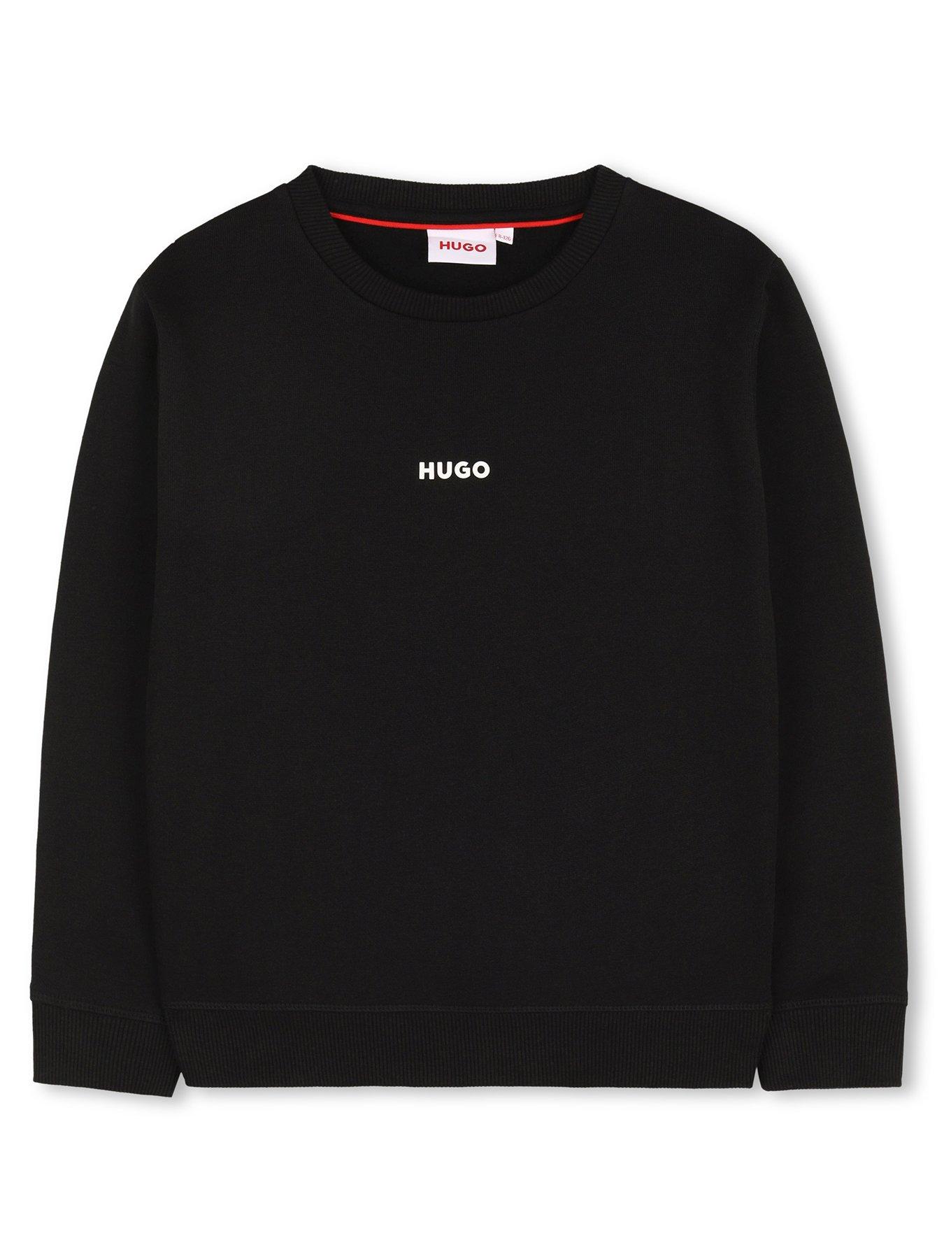 hugo-boys-small-logo-sweatshirt-black